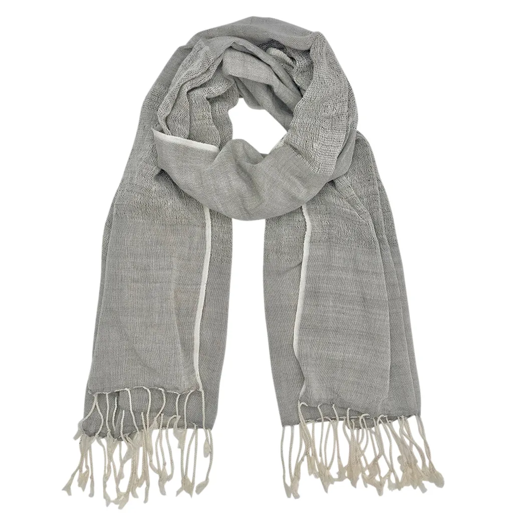 Gray Organic Cotton Gauze Scarf