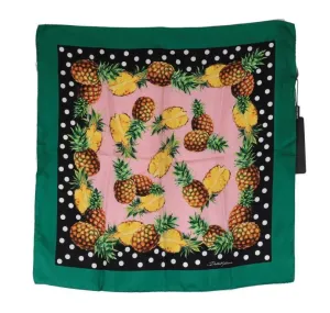 Green Pineapple Silk Scarf