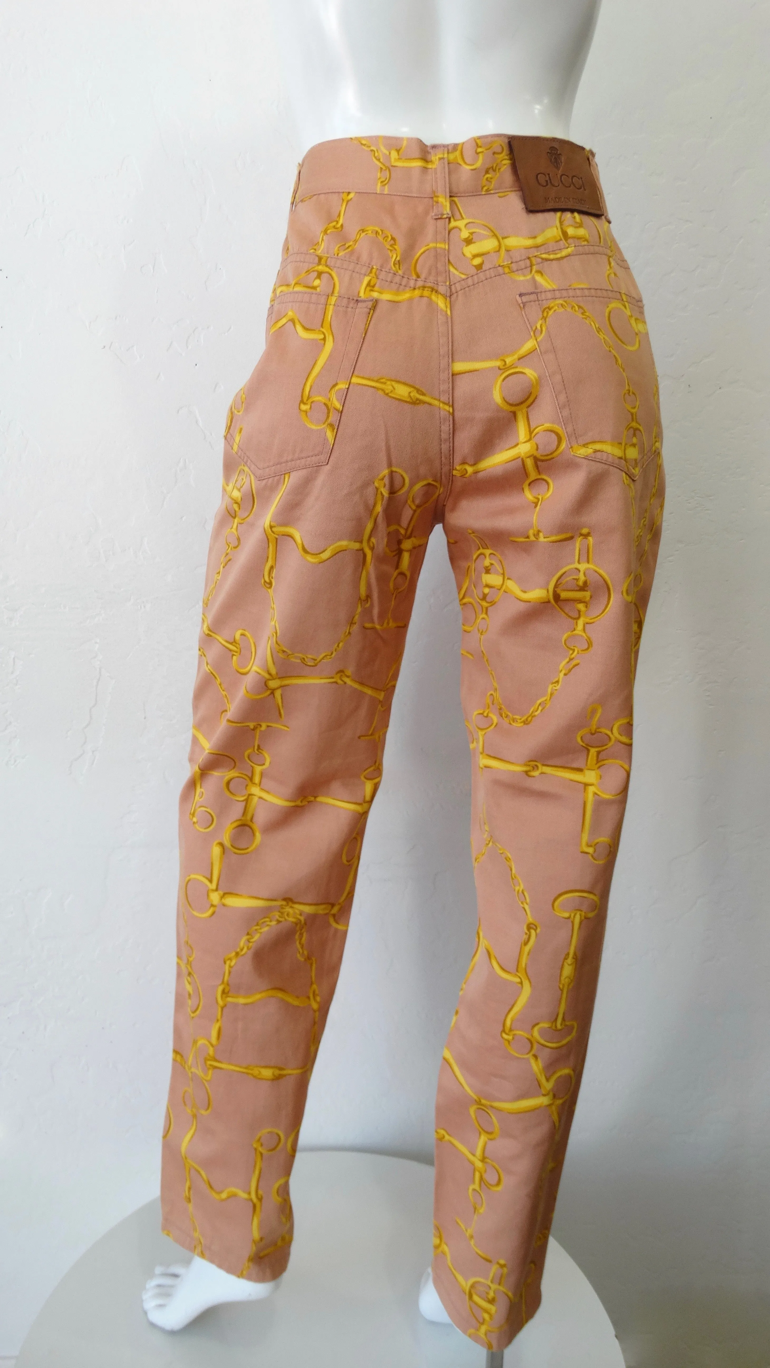 Gucci Horse Bit High Waisted Coral Jeans