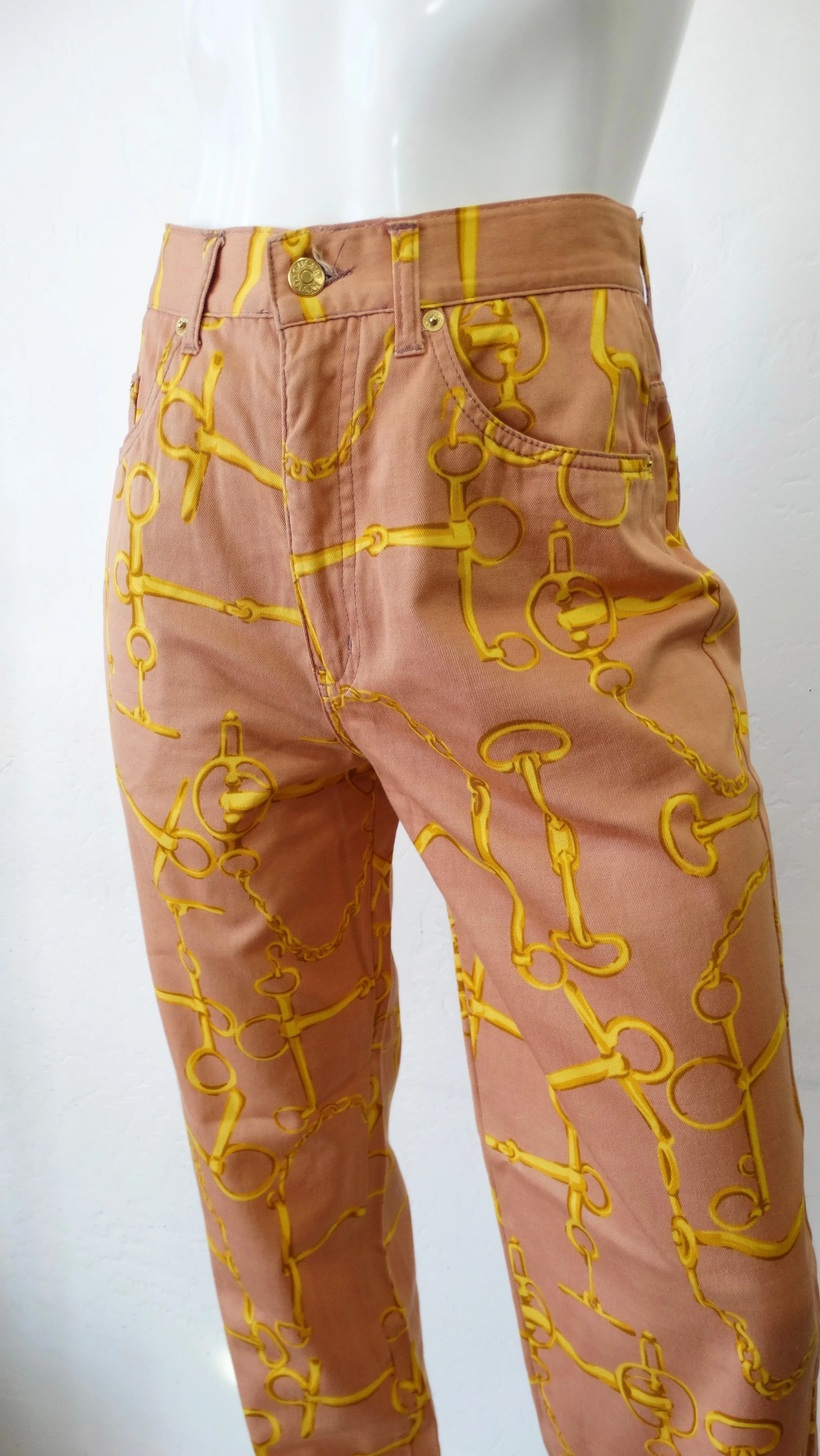 Gucci Horse Bit High Waisted Coral Jeans