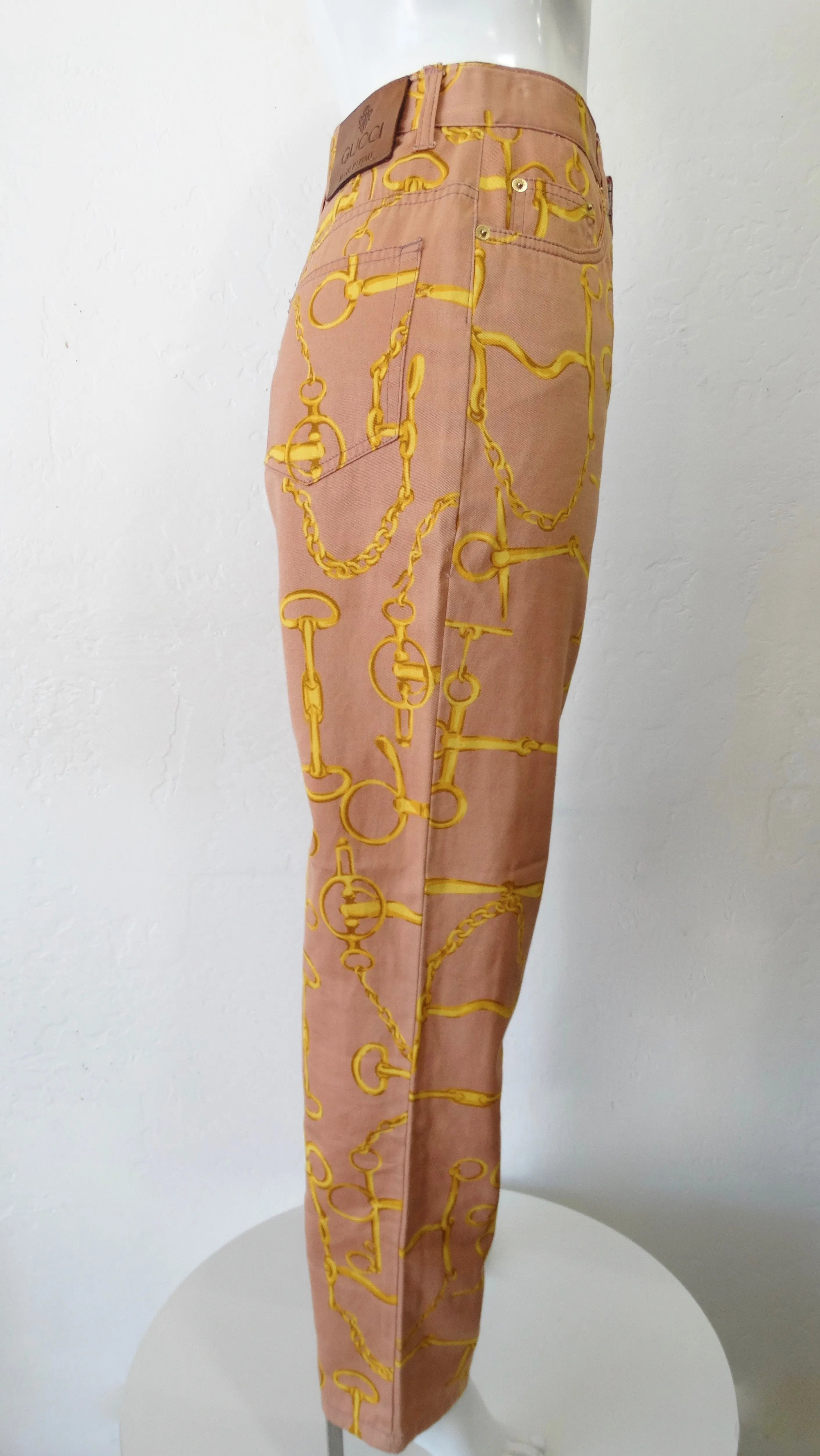 Gucci Horse Bit High Waisted Coral Jeans