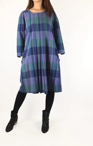 Gudrun Sjoden plaid long sleeve dress size S