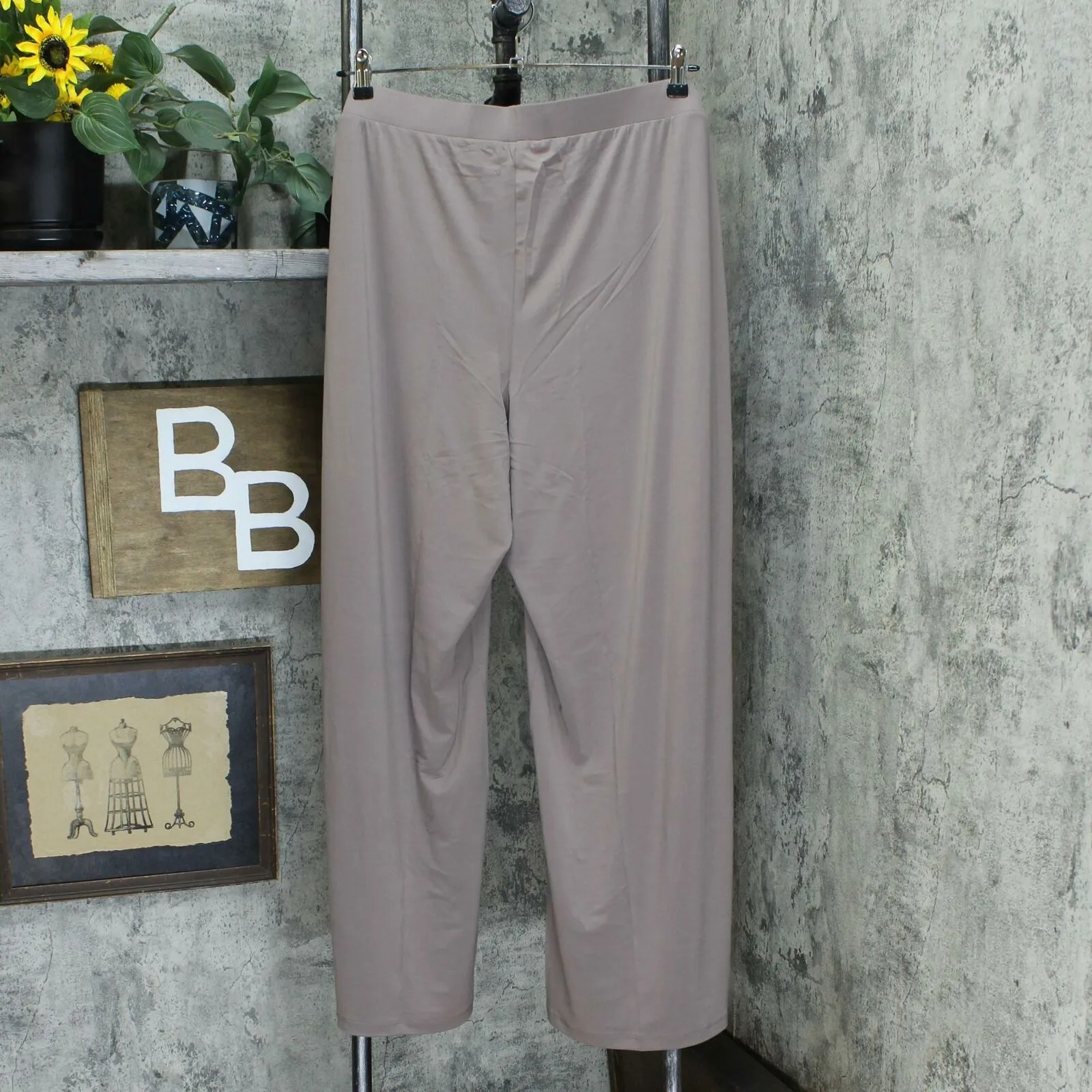 H by Halston Plus Size Jet Set Jersey Fly-Away Knit Pants