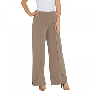 H by Halston Plus Size Jet Set Jersey Fly-Away Knit Pants