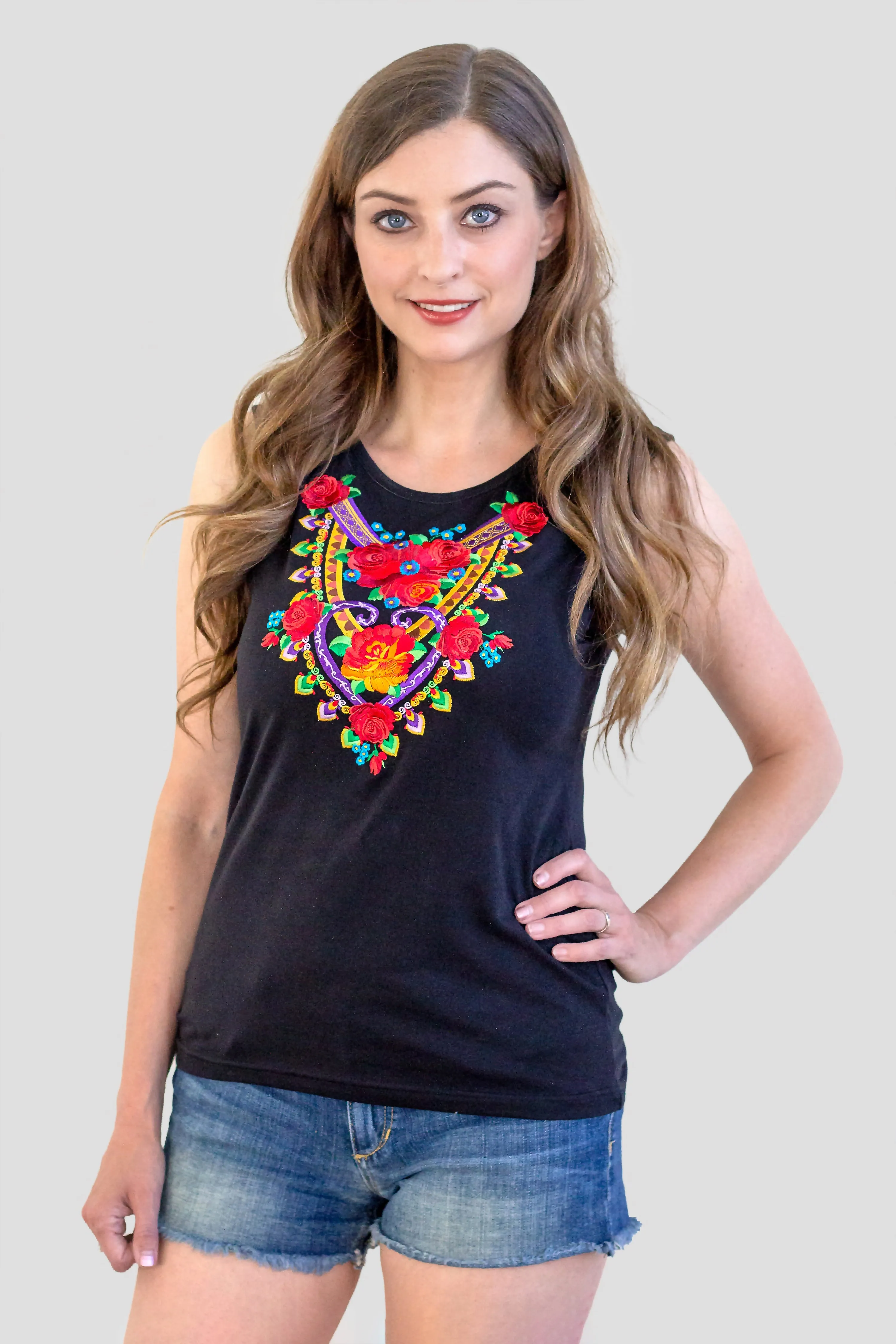 Halina Sleeveless Scarf Top