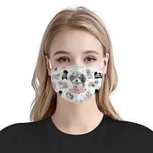 Havanese Floral Vintage EZ07 2606 Face Mask