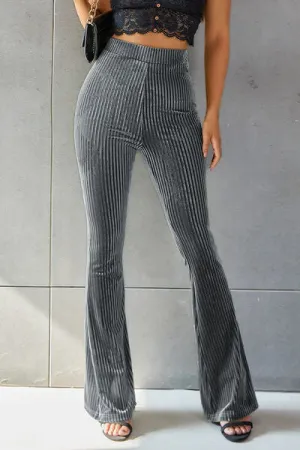Hazel Blues® |  Ribbed High Waist Flare Pants