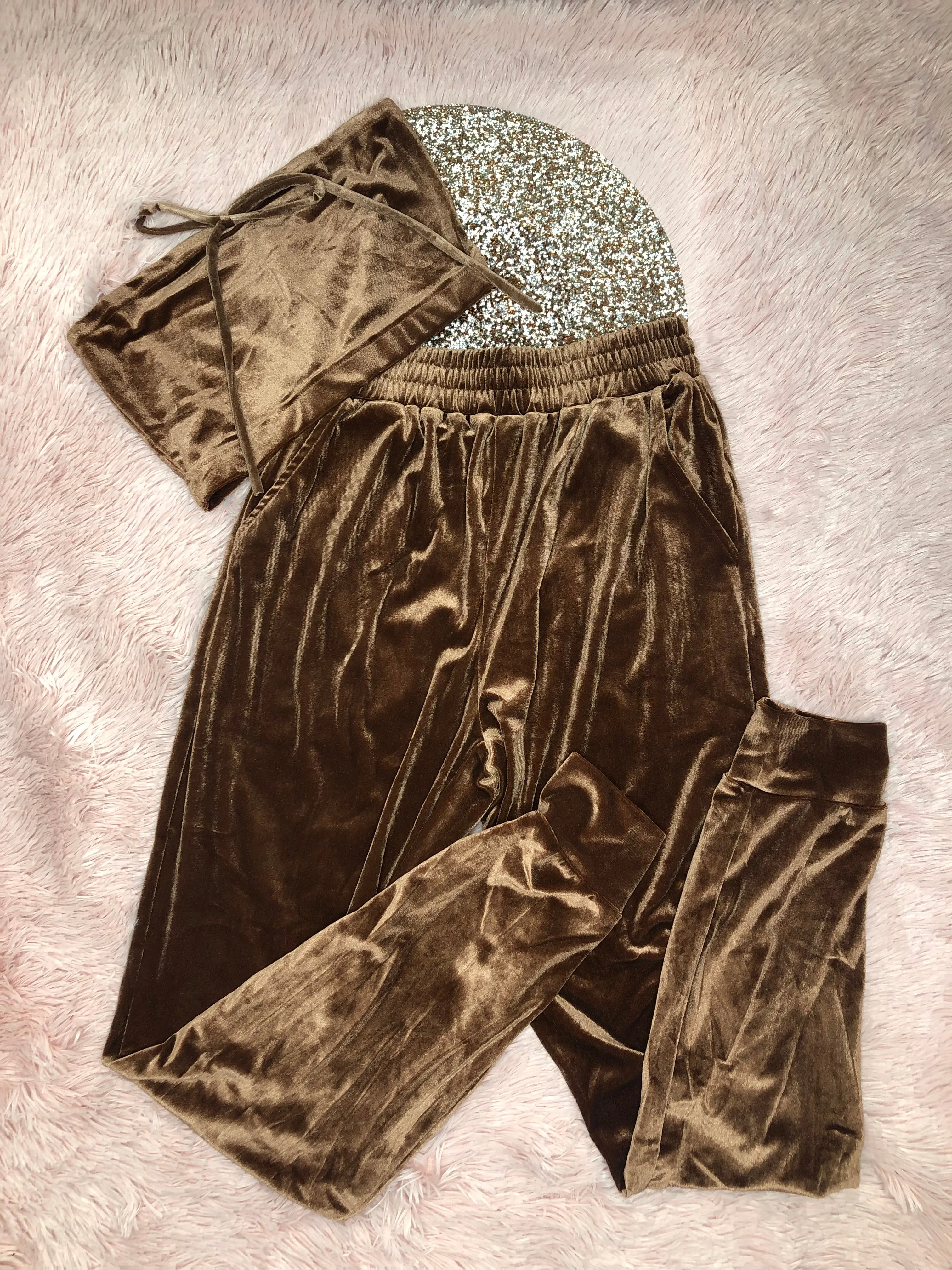 Heidi Velvet Set(brown)