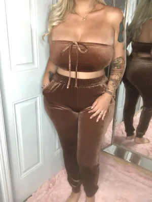 Heidi Velvet Set(brown)