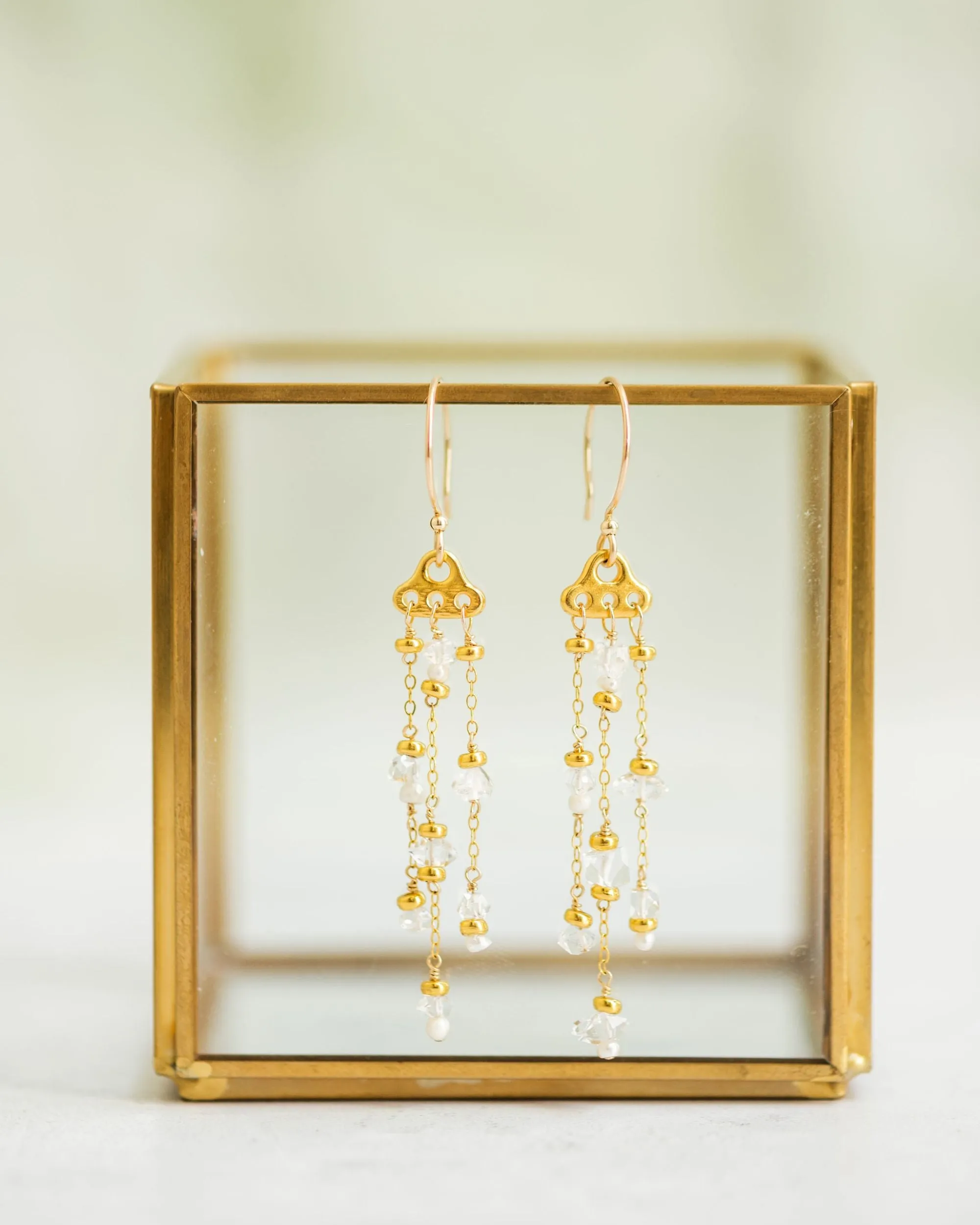 Herkimer Diamond Earrings - April