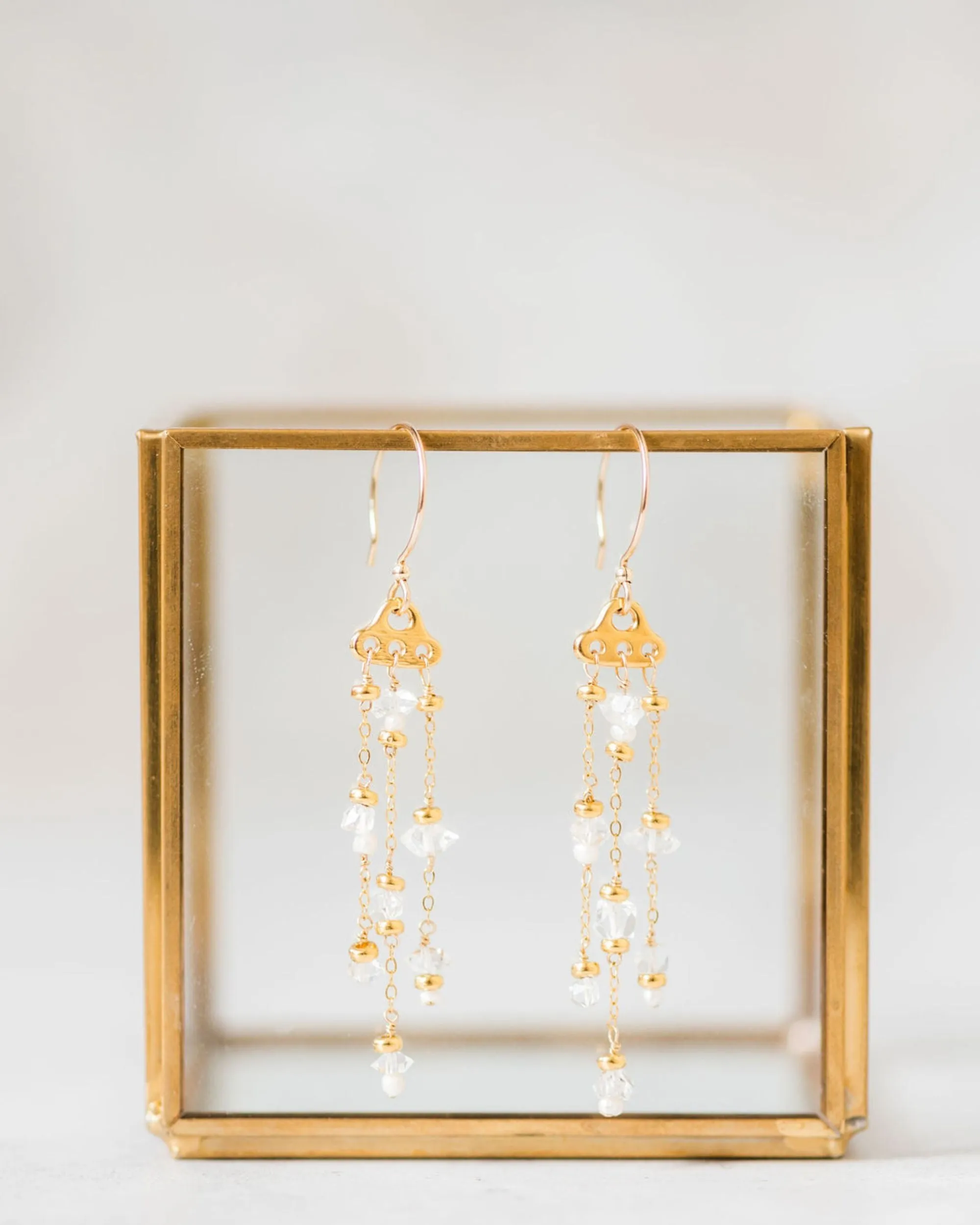 Herkimer Diamond Earrings - April