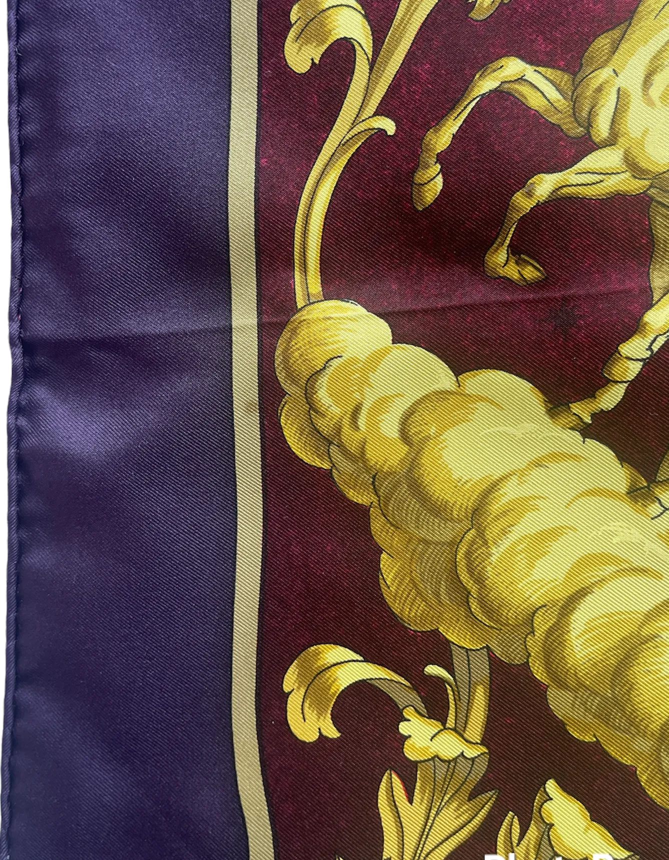 Hermes Bordeaux Cosmos 90cm Silk Scarf
