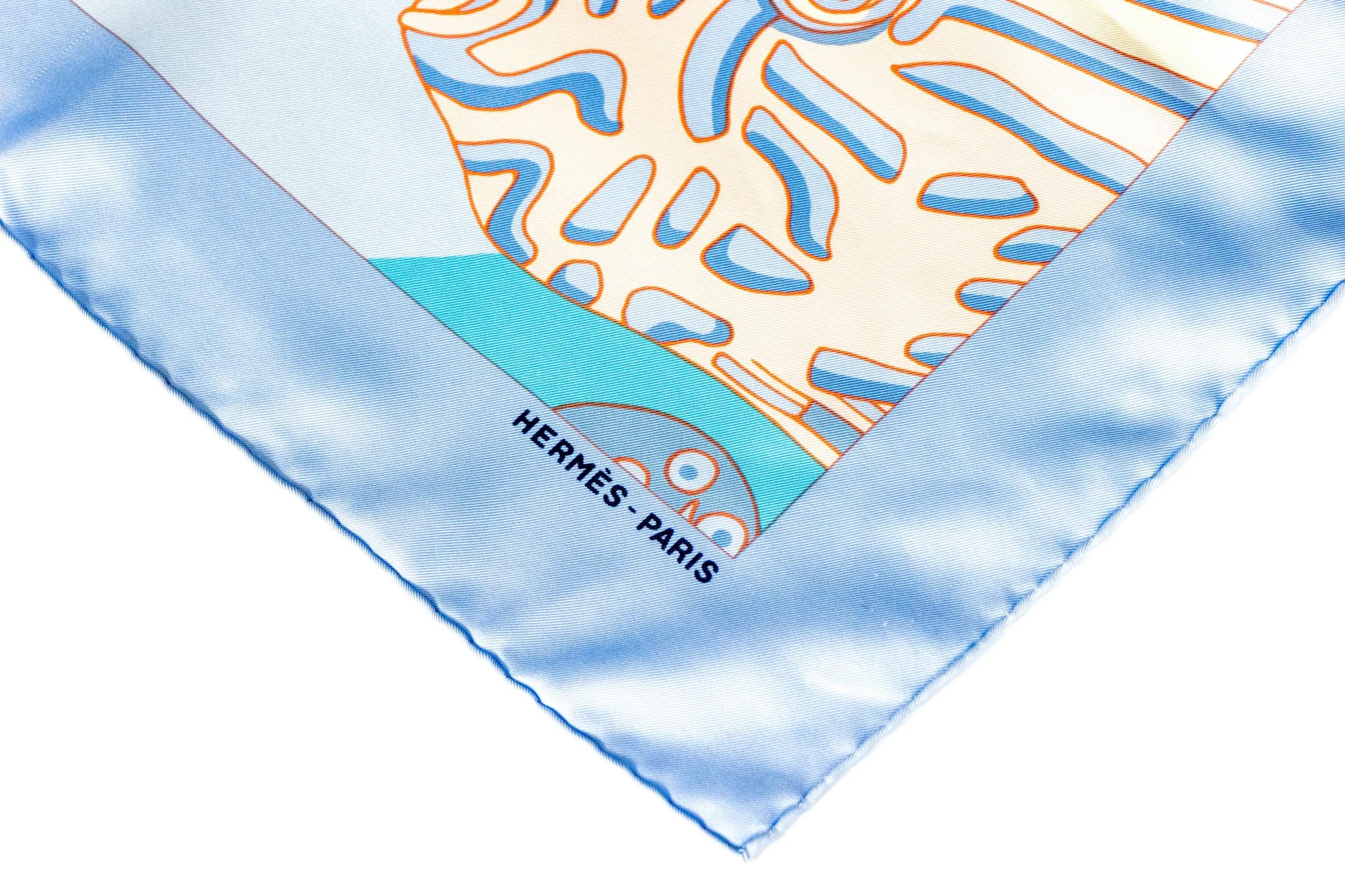 Hermes Fish Grands Fonds Scarf