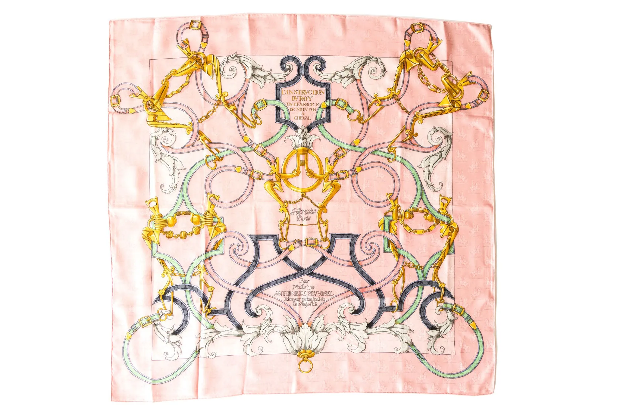 Hermes L'Instruction du Roy Jacquard Scarf