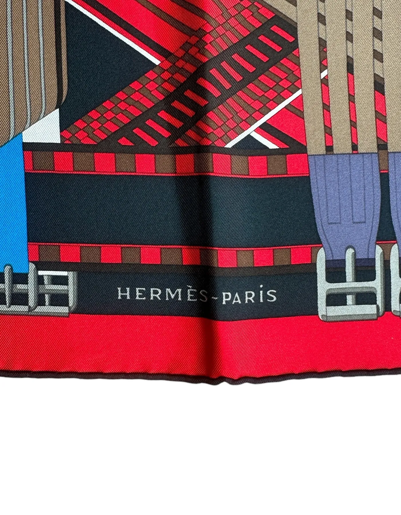 Hermes NEW Double Sangle 90cm Silk Scarf