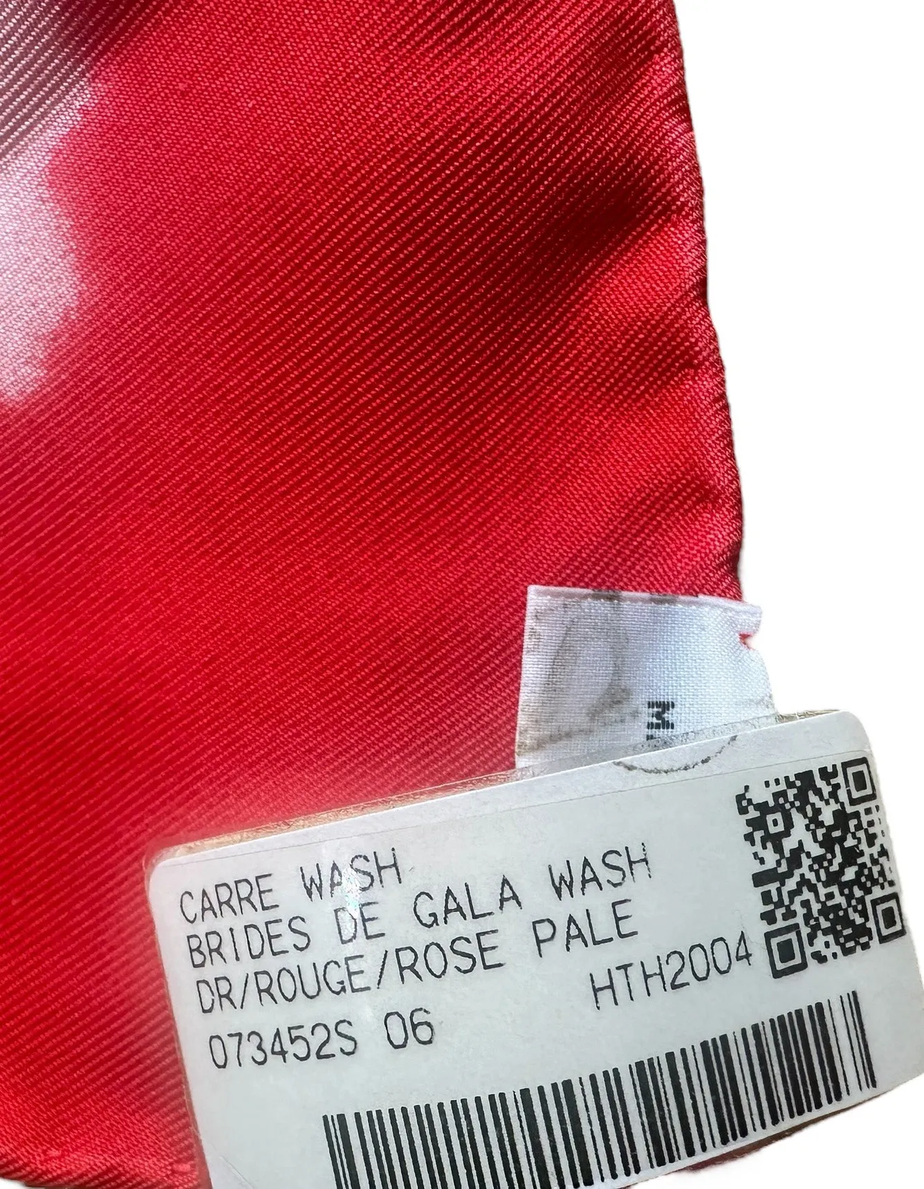 Hermes NEW Rouge/ Rose Pale Brides de Gala 90cm Carre Wash Silk Scarf