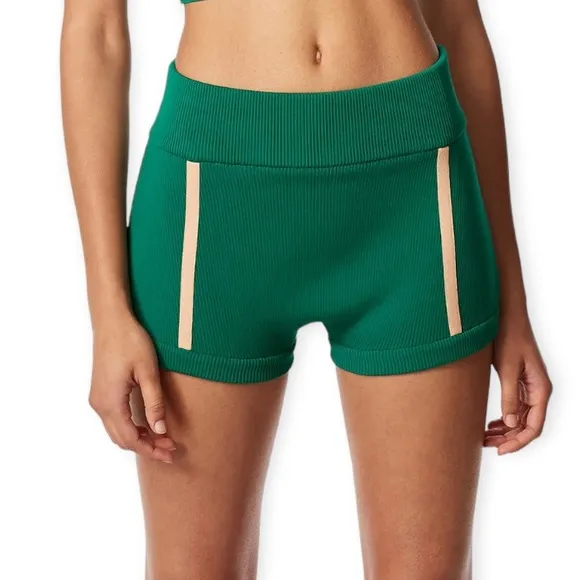 Herve Leger High Rise Knit Hot Pants