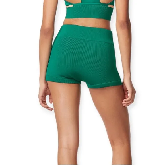 Herve Leger High Rise Knit Hot Pants