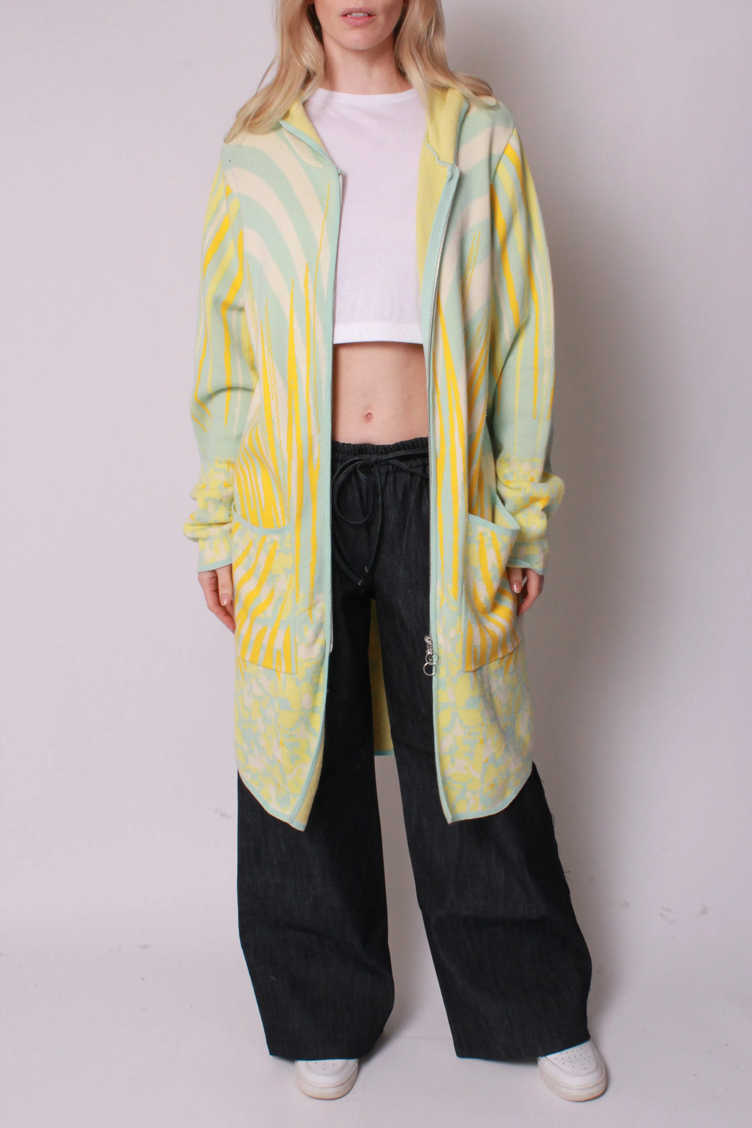 High Priestess Zip Knit Parka in Sunrise