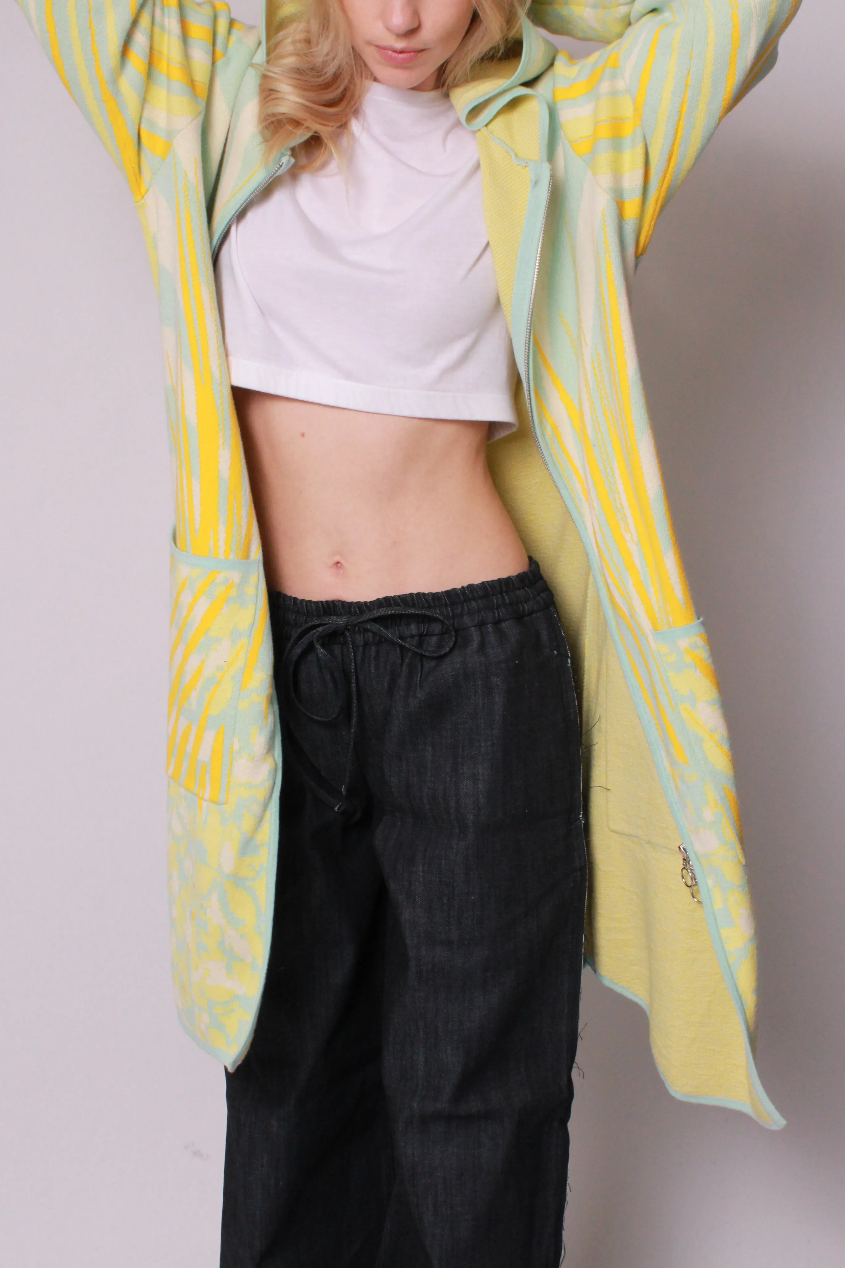 High Priestess Zip Knit Parka in Sunrise