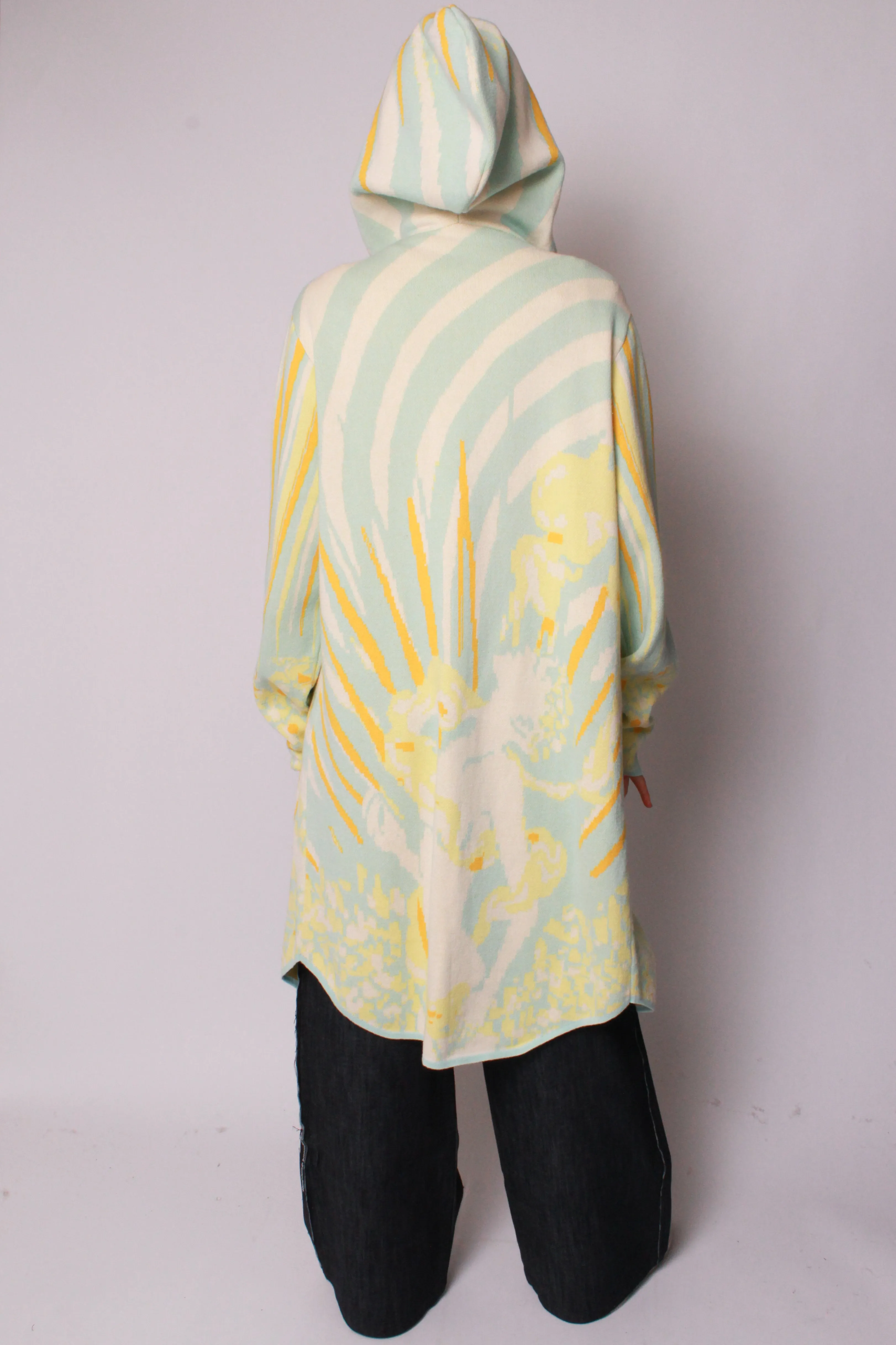 High Priestess Zip Knit Parka in Sunrise