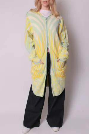 High Priestess Zip Knit Parka in Sunrise