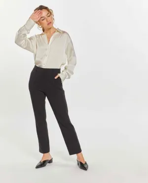 High Waisted Boot Cut Black Cecile Pant