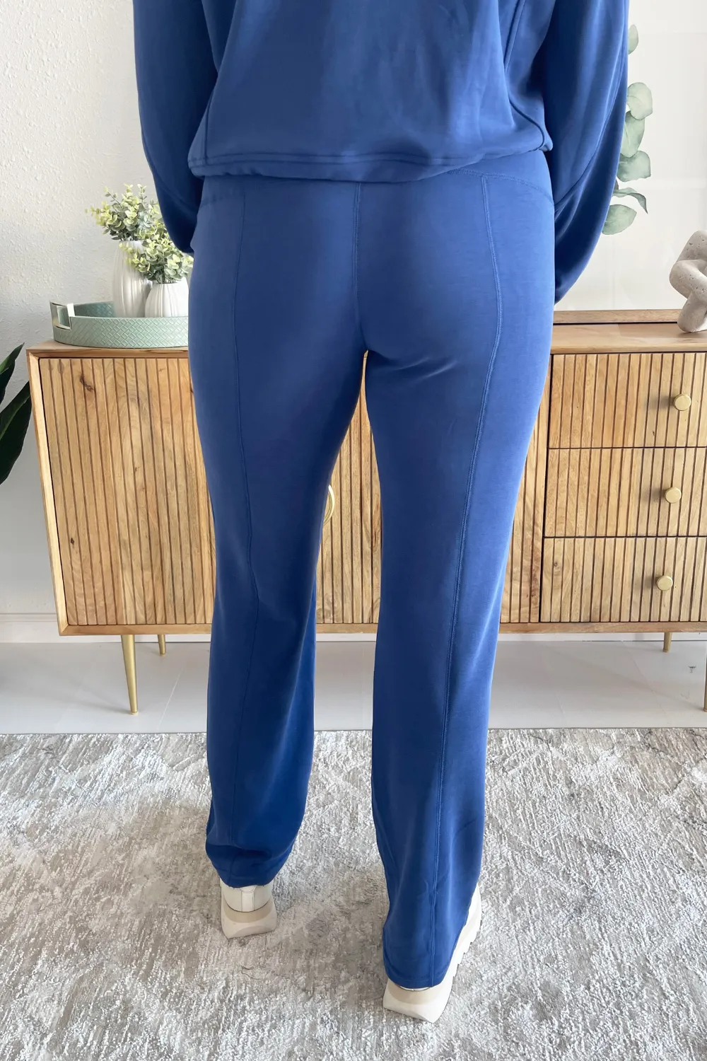 High Waisted Full Length Stretch Pants