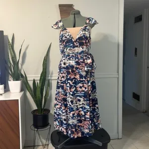 Hutch Anthropologie Floral Wrap Midi Dress