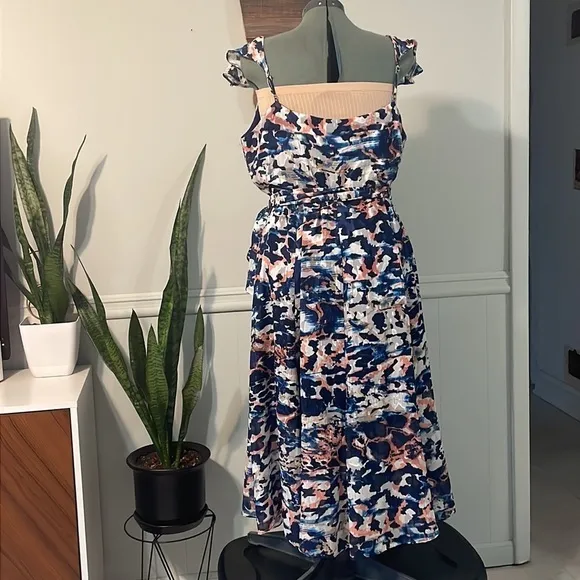Hutch Anthropologie Floral Wrap Midi Dress