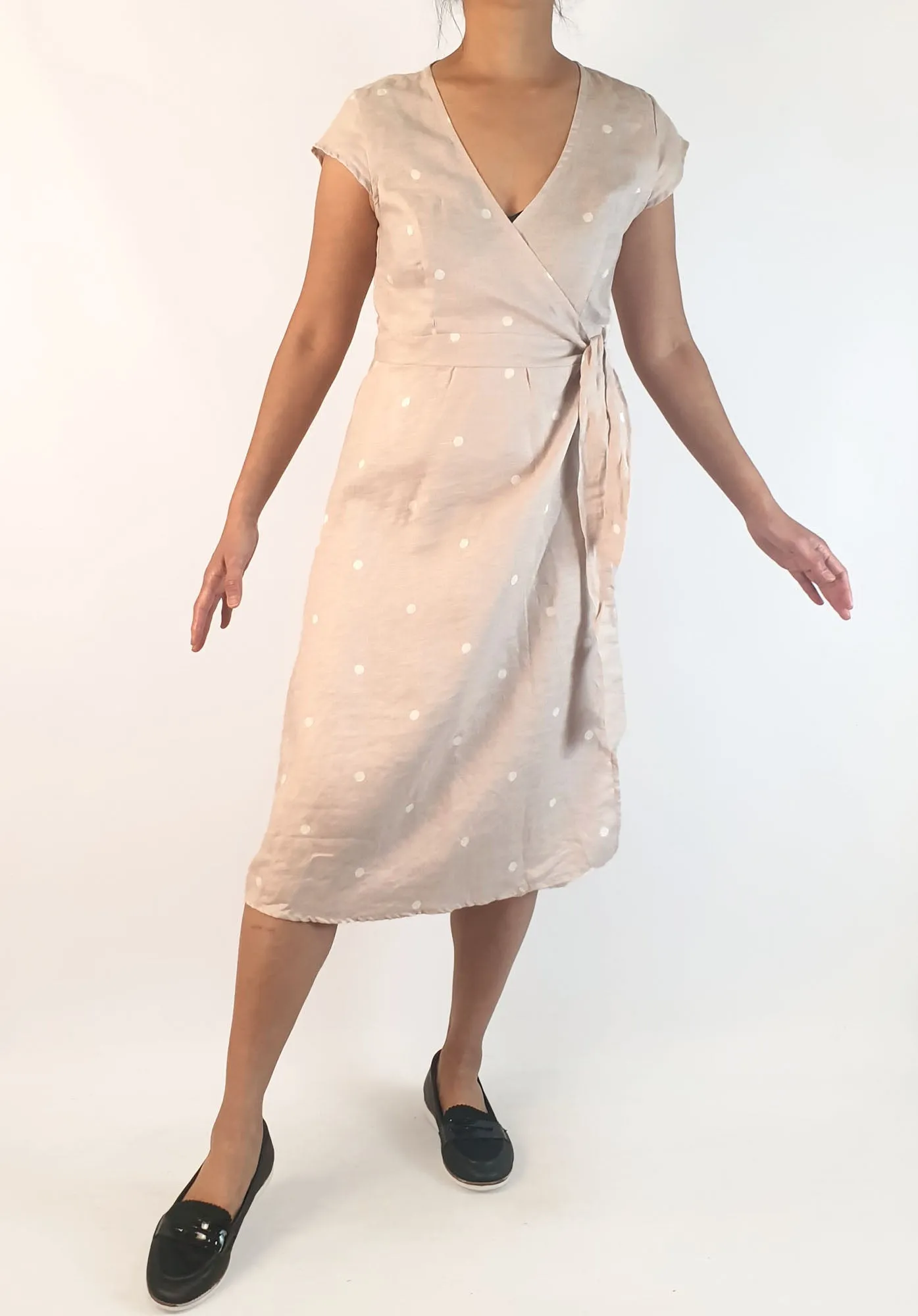 Idle Wild neutral linen dress size 10