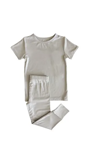 In My Jammers Solid High Rise Grey S/S 2pc PJ Set