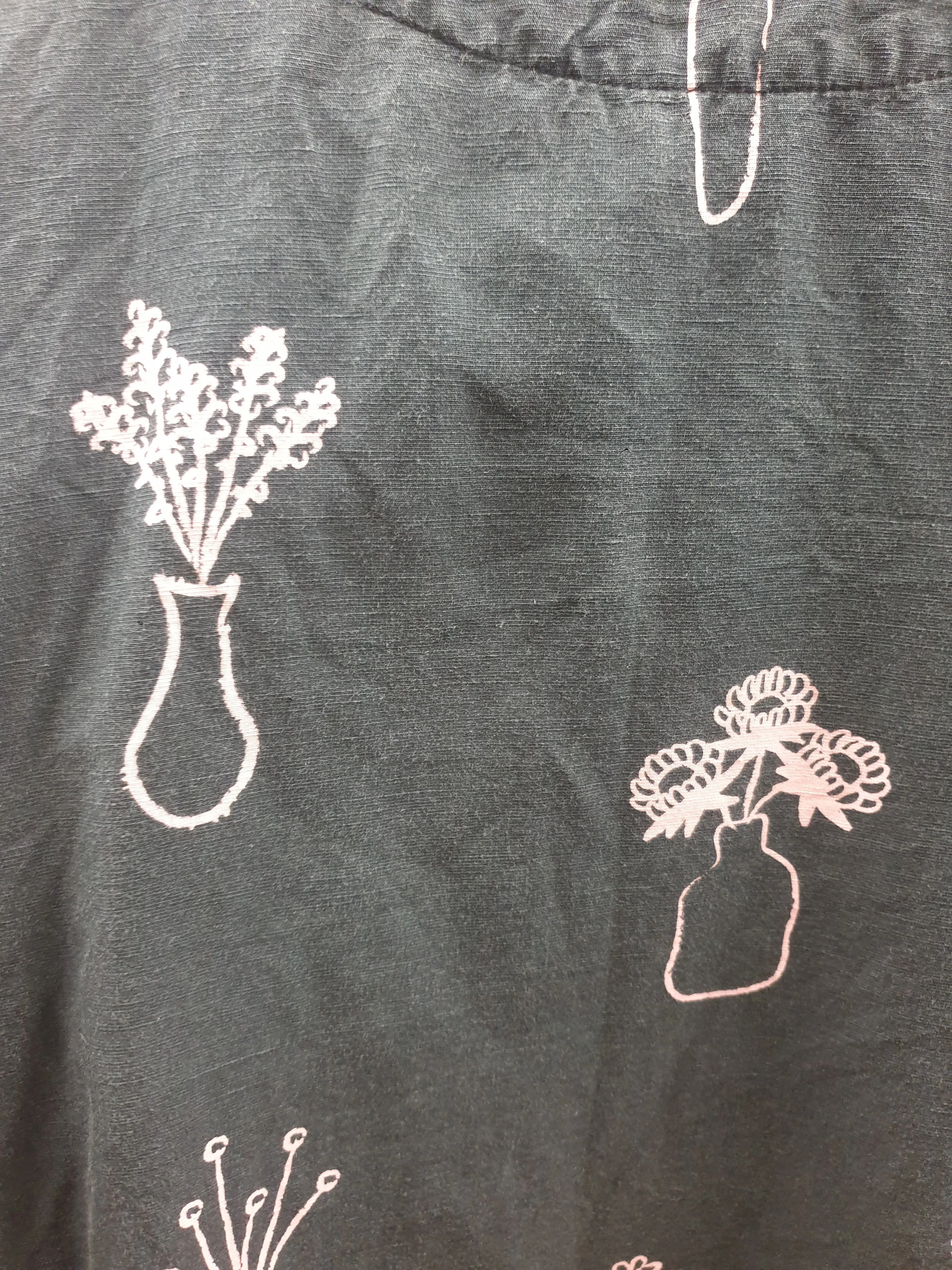 Jericho Road black dress with vase and flower print size 14