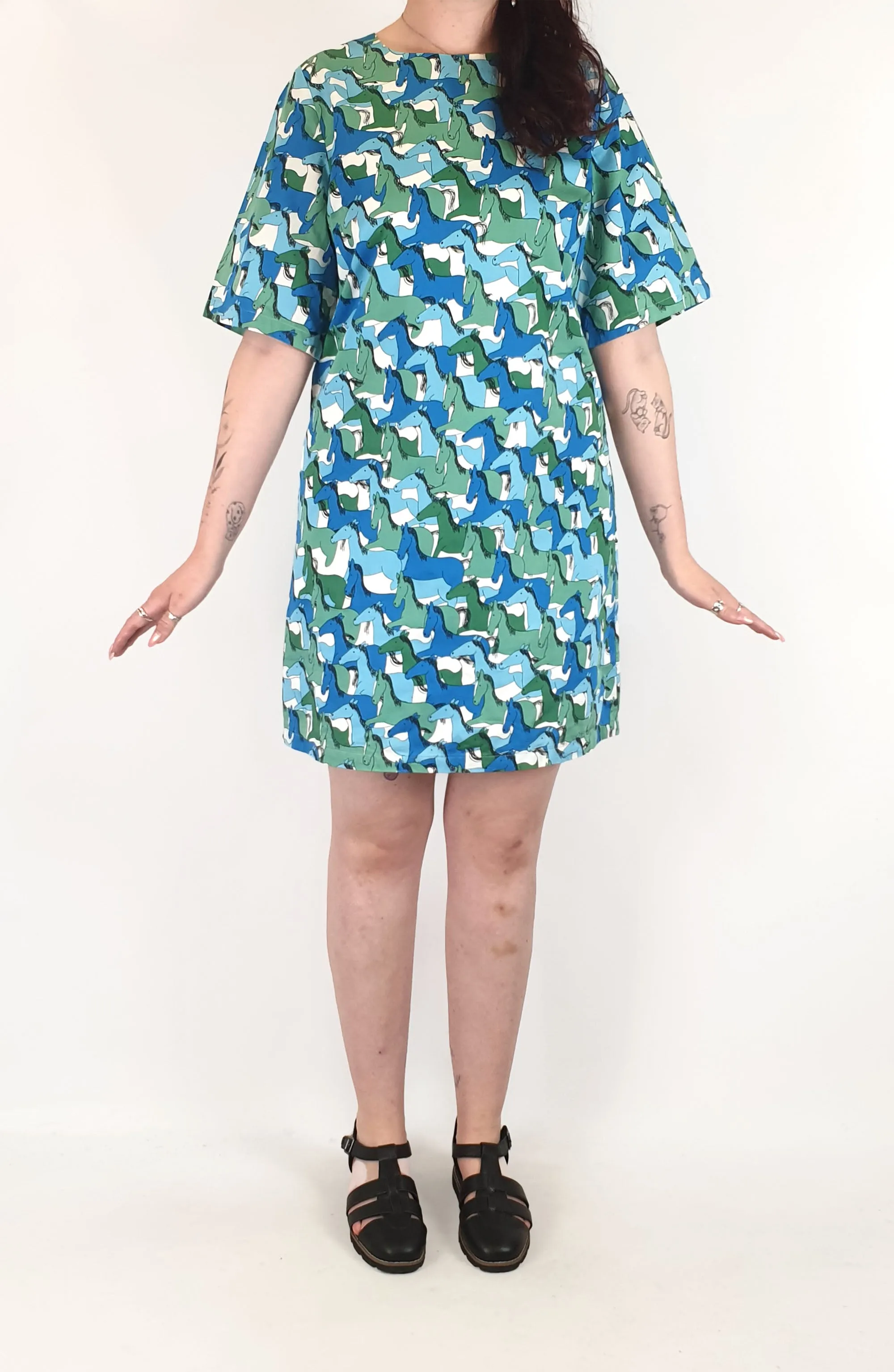 Jericho Road horses print dress size 14
