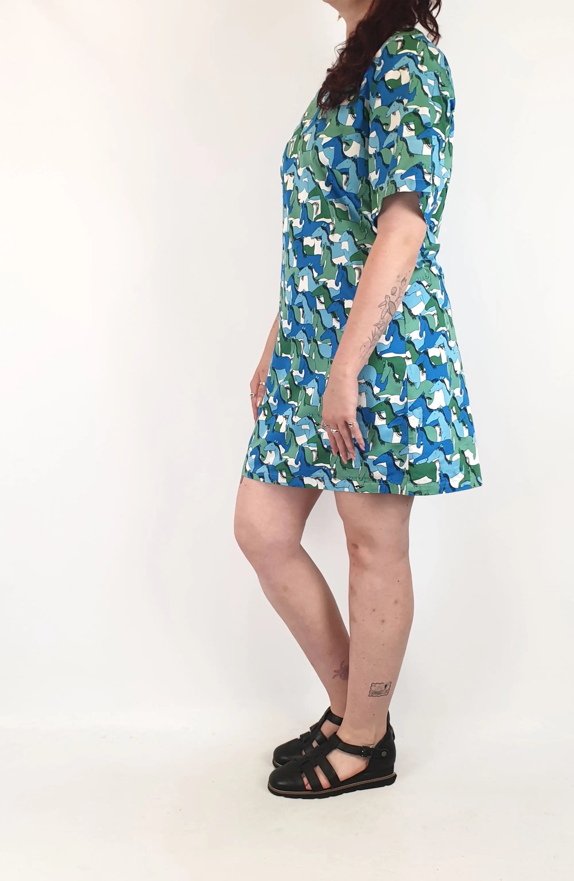 Jericho Road horses print dress size 14