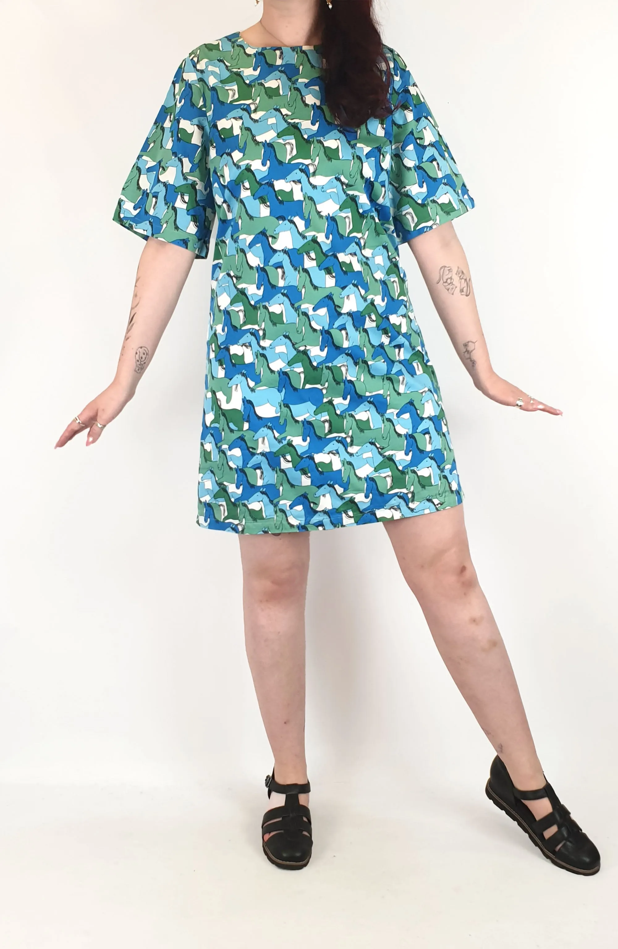 Jericho Road horses print dress size 14