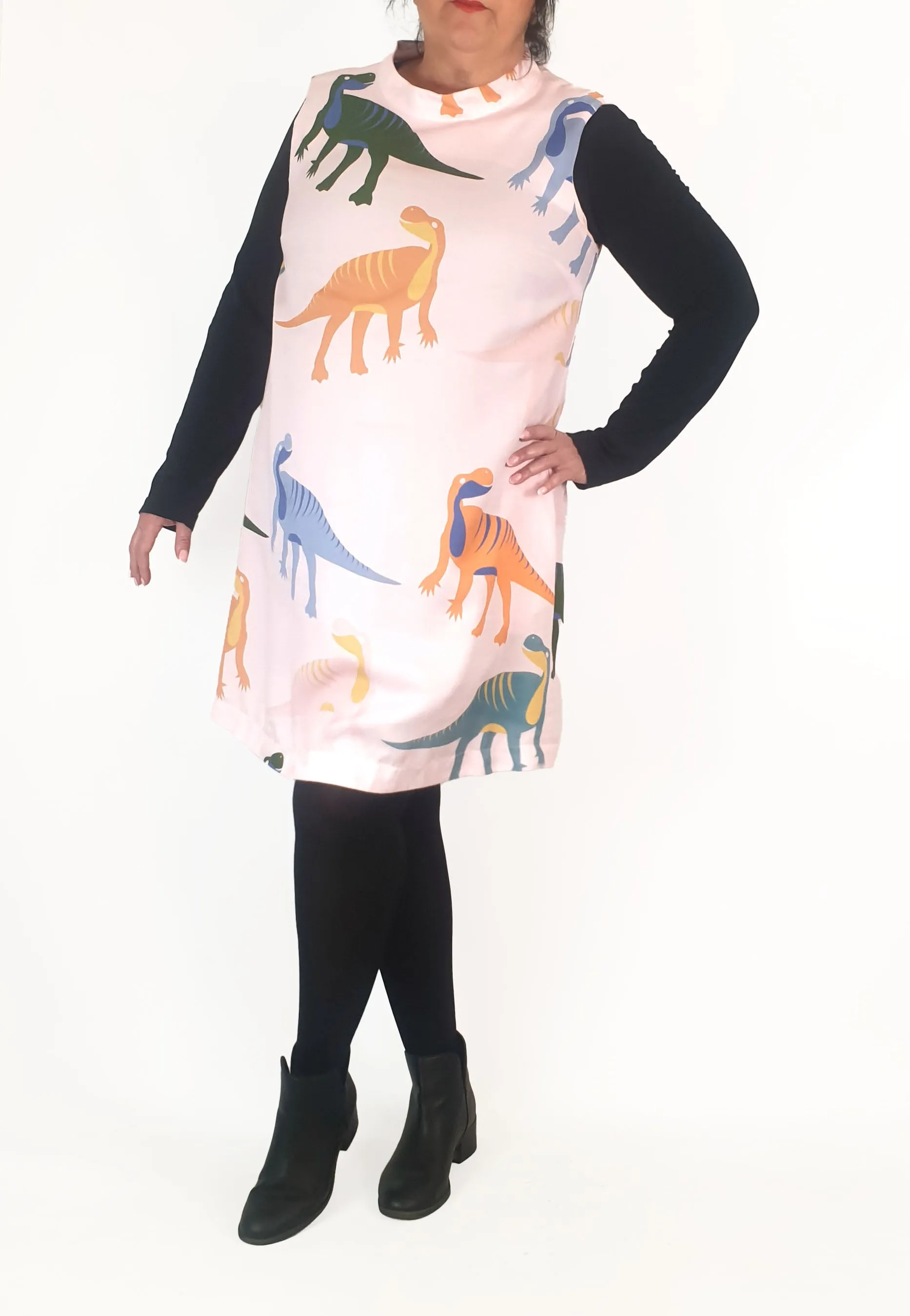 Jericho Road pink dinosaur print dress size 18