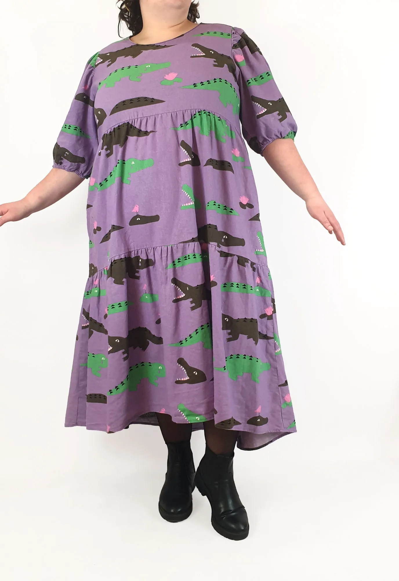 Jericho Road purple crocodile print dress size 20