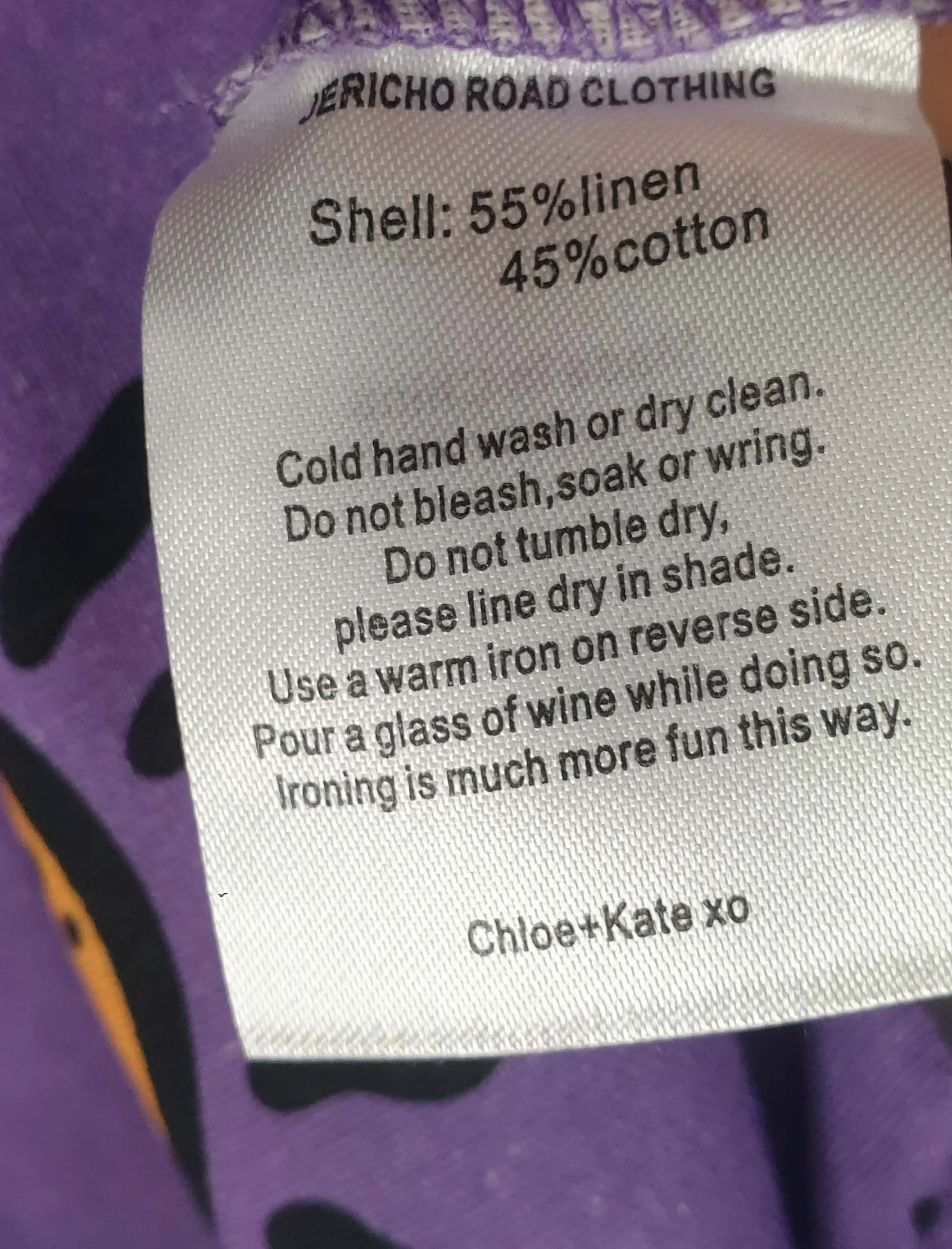 Jericho Road purple print boilersuit size 20