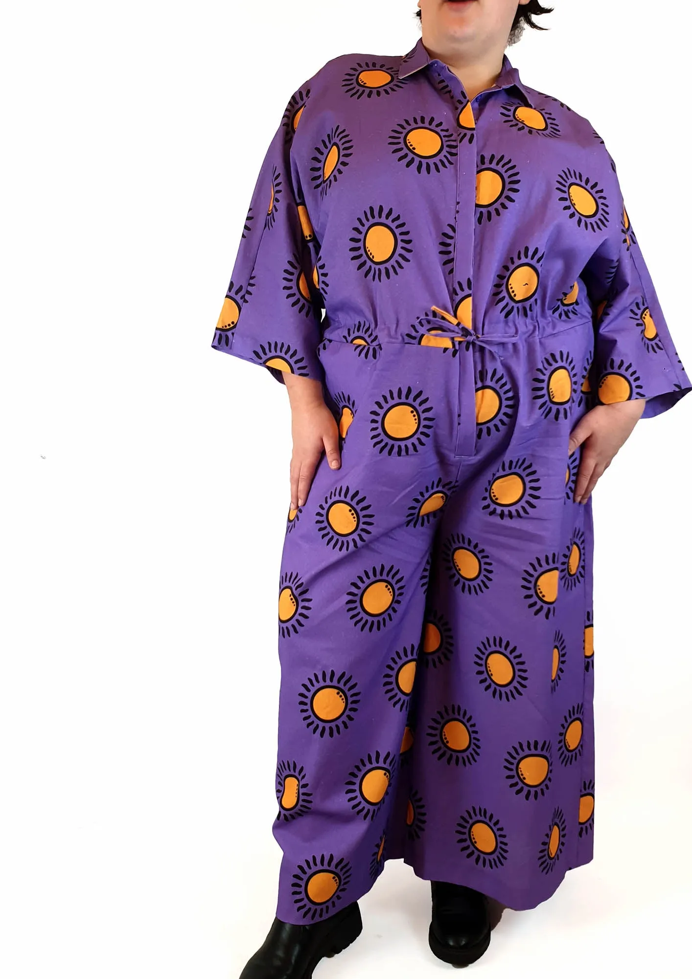 Jericho Road purple print boilersuit size 20