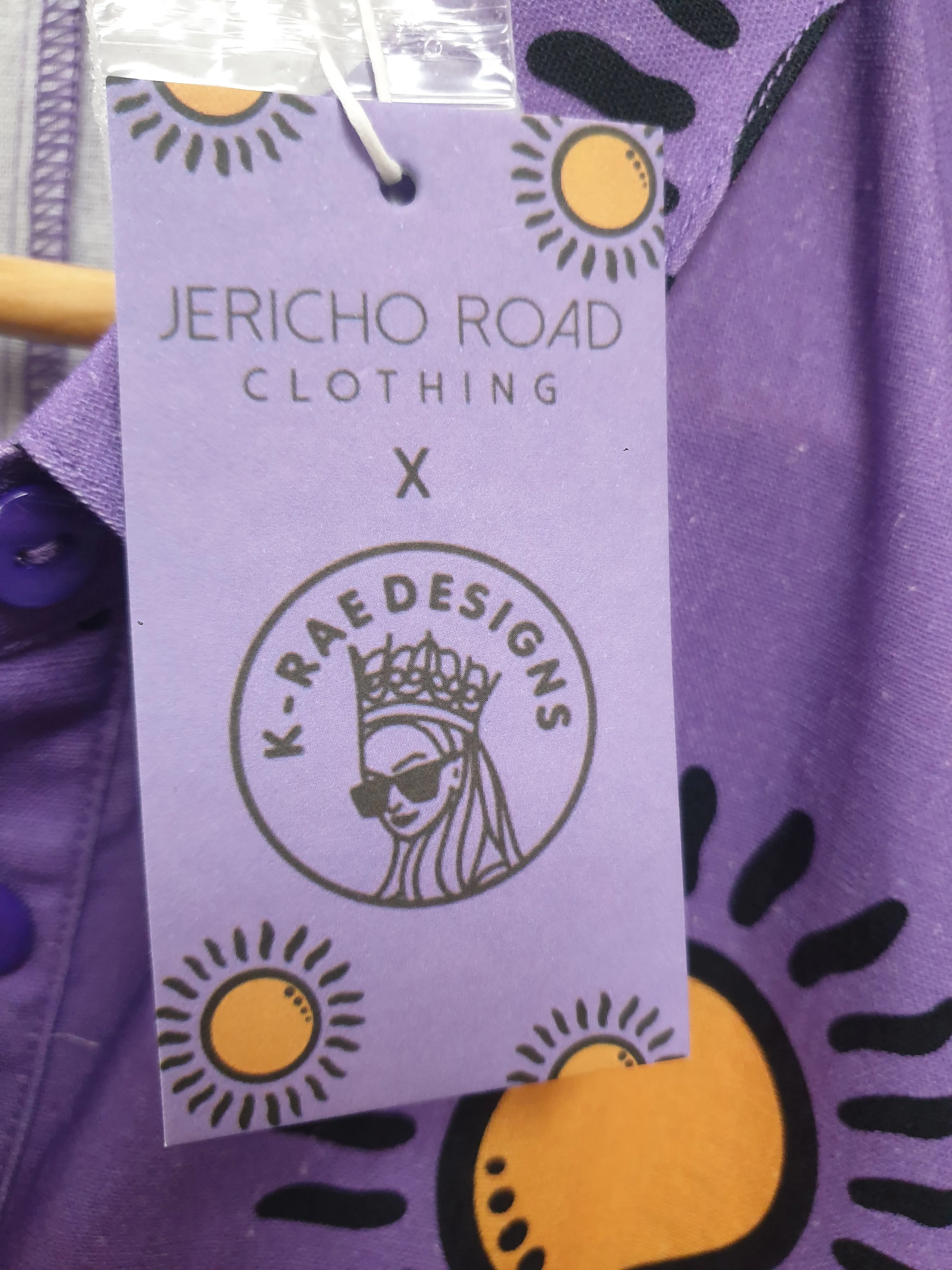 Jericho Road purple print boilersuit size 20