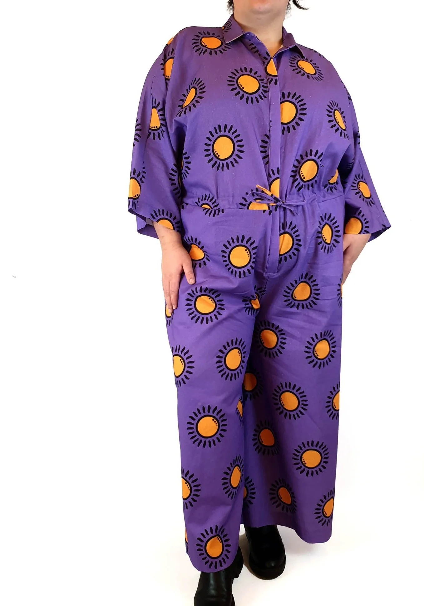 Jericho Road purple print boilersuit size 20