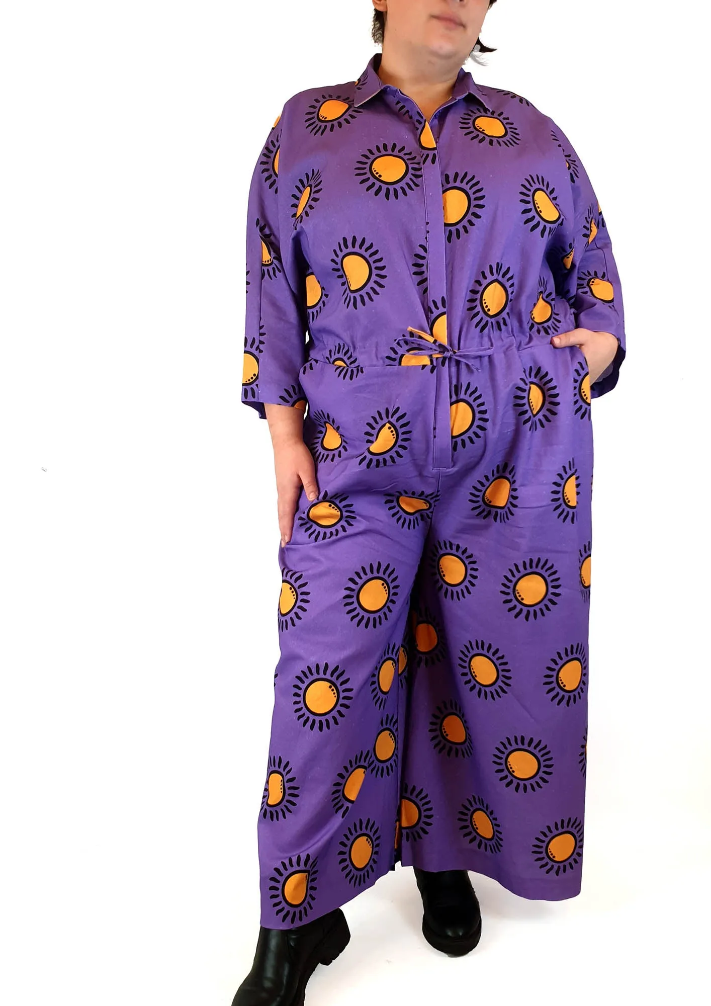 Jericho Road purple print boilersuit size 20