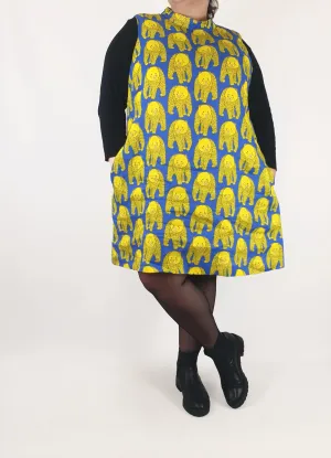 Jericho Road yellow happy bears 100% linen dress size 20