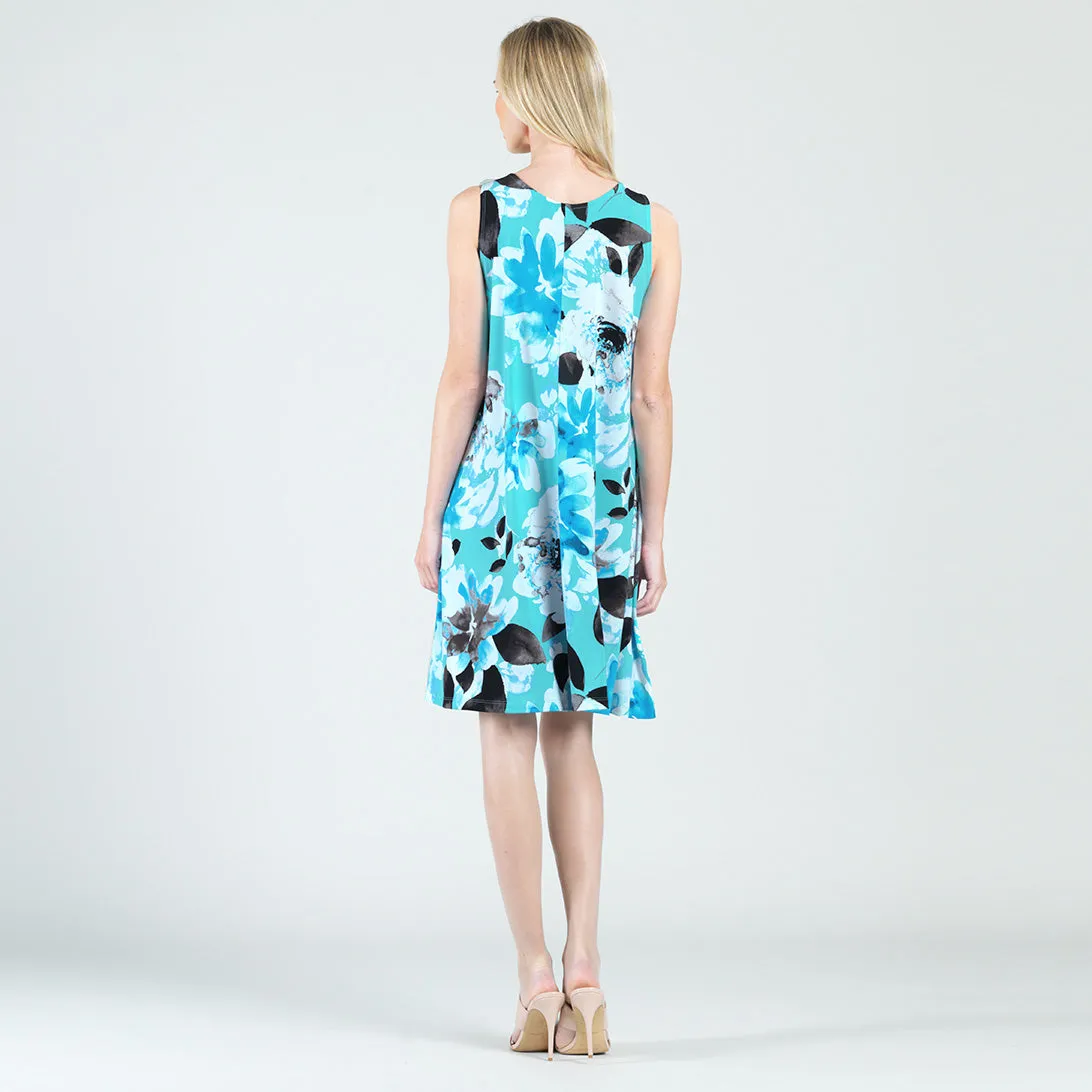 Jewel Neck Swing Dress - Floral Petal - Final Sale!