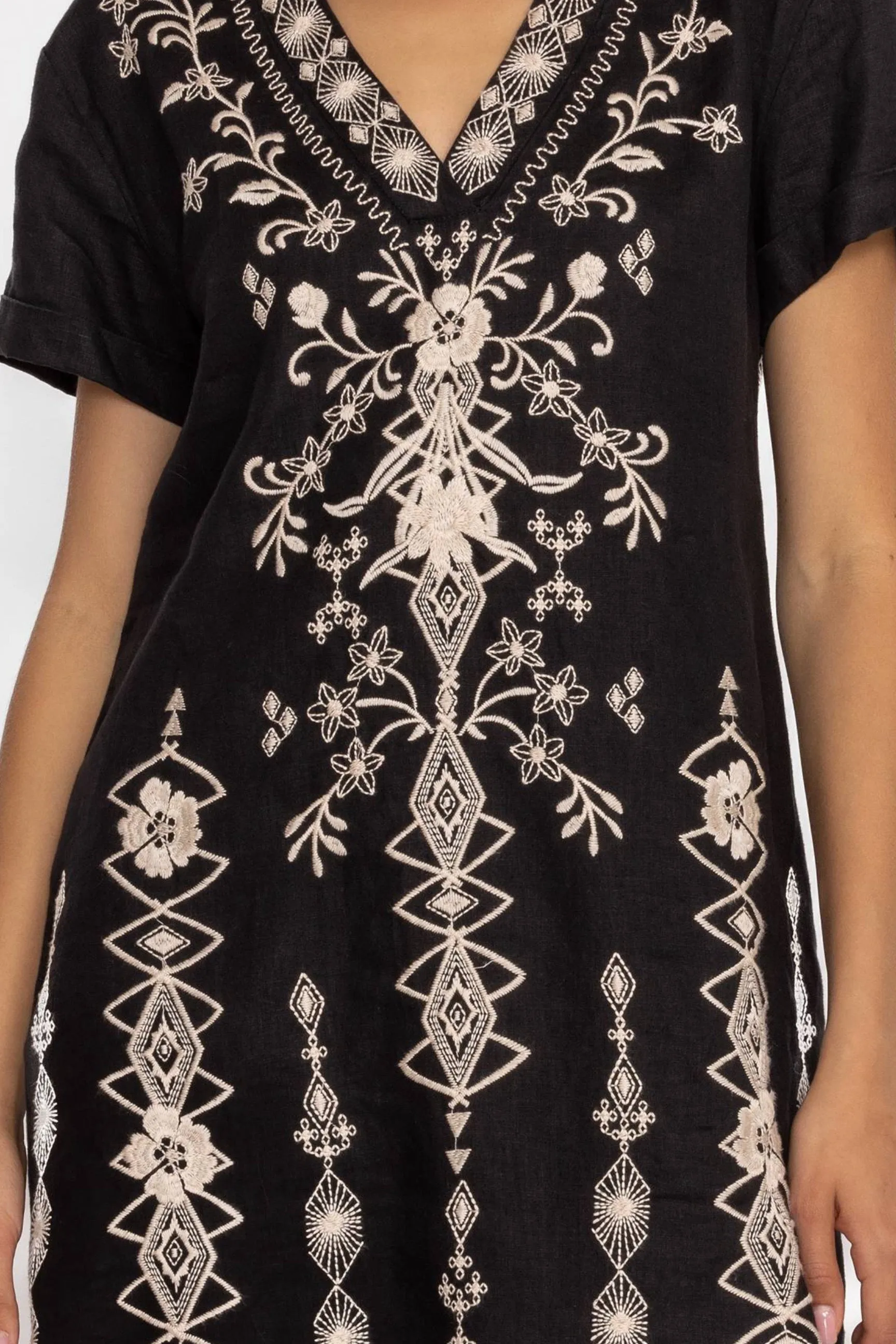 Johnny Was JWLA Taria Linen Shift Dress R36224 *