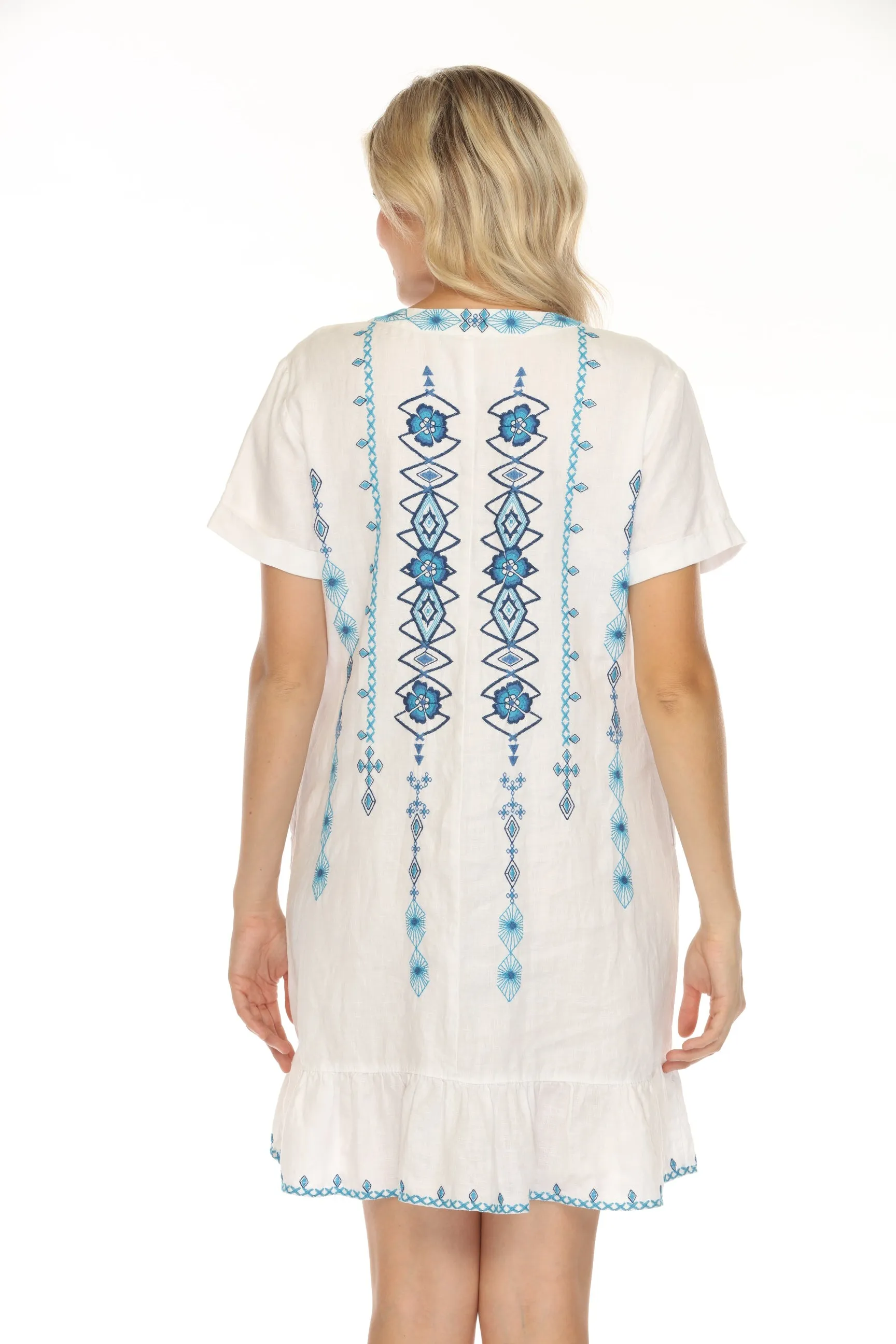 Johnny Was JWLA Taria Linen Shift Dress R36224 *