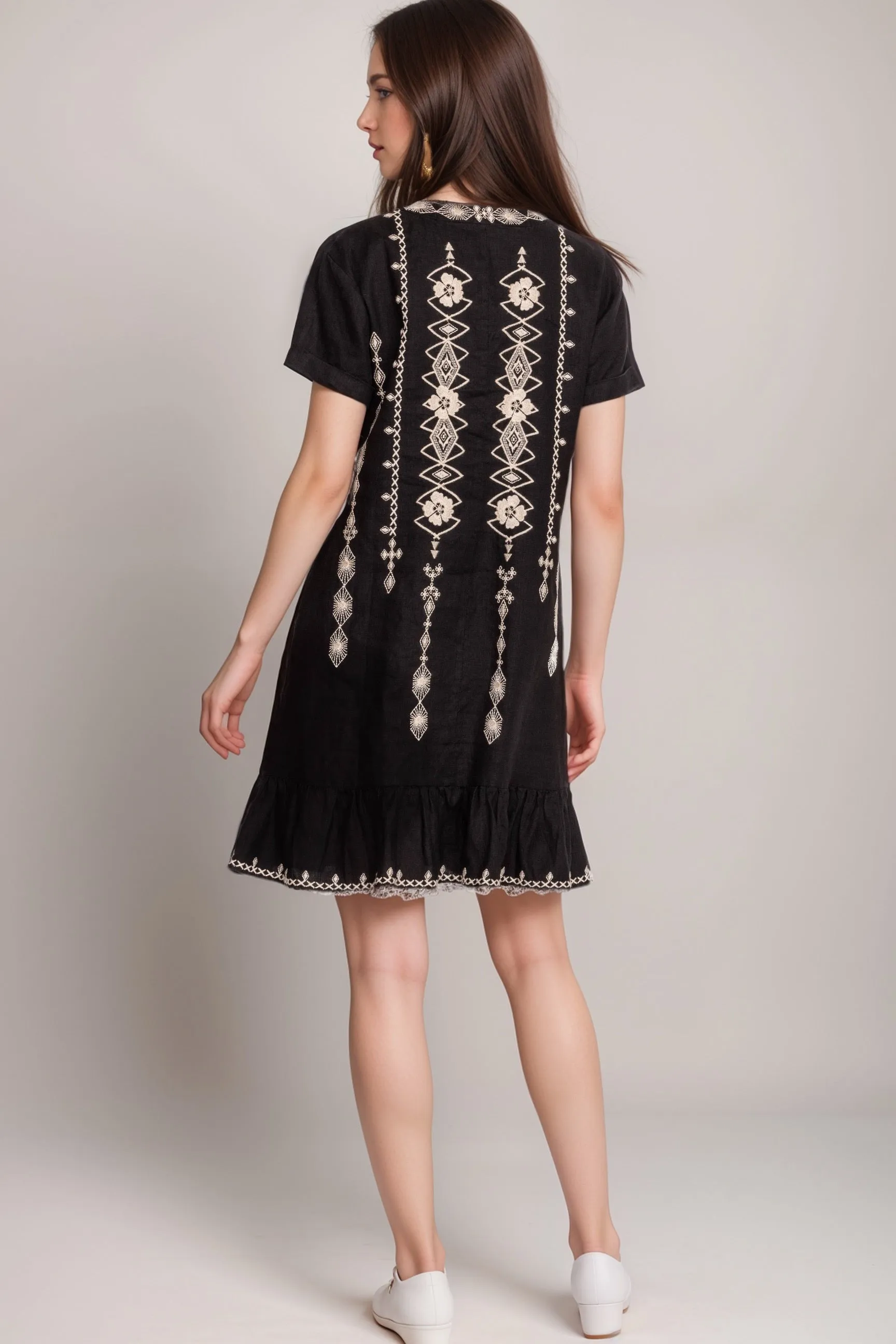 Johnny Was JWLA Taria Linen Shift Dress R36224 *