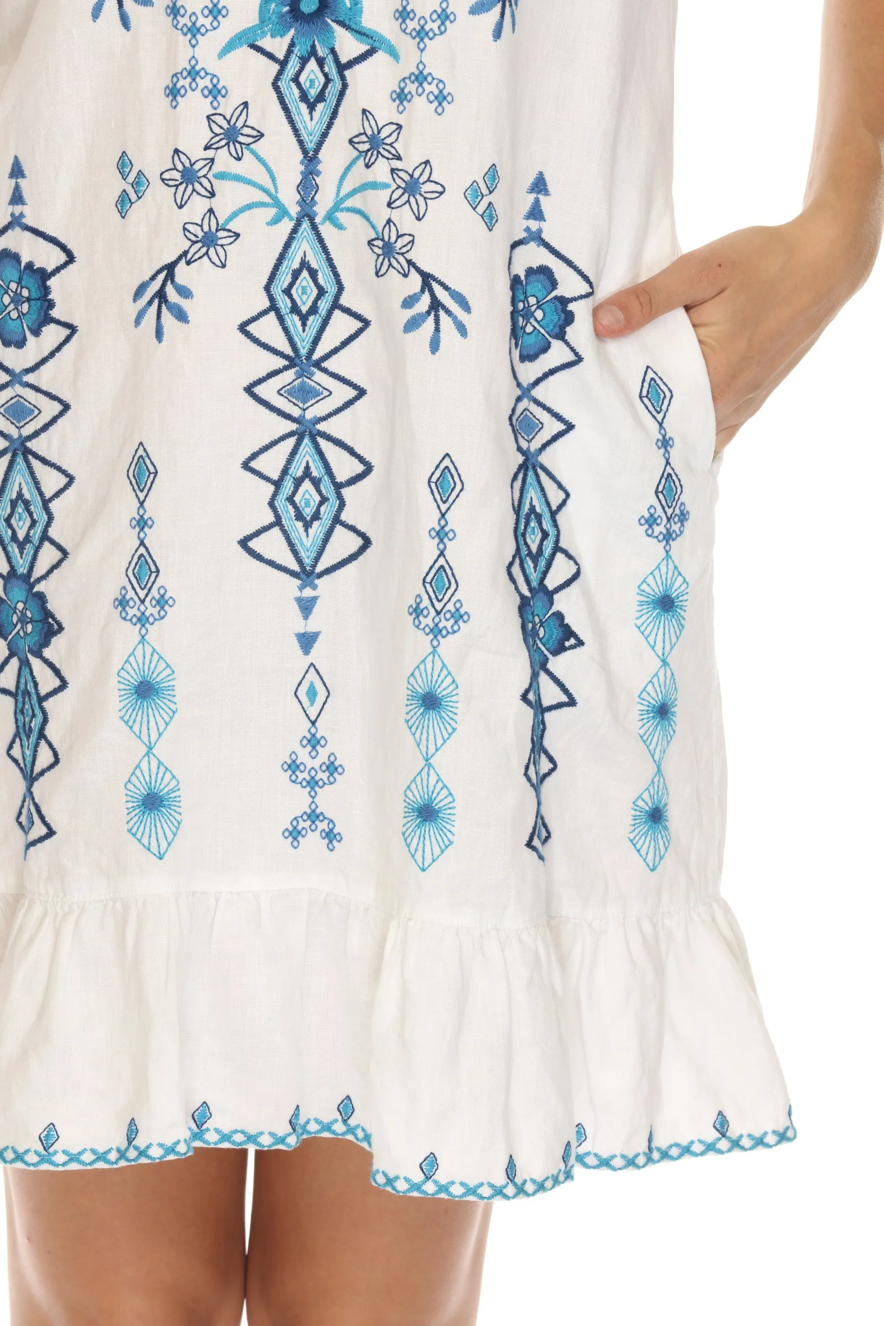 Johnny Was JWLA Taria Linen Shift Dress R36224 *
