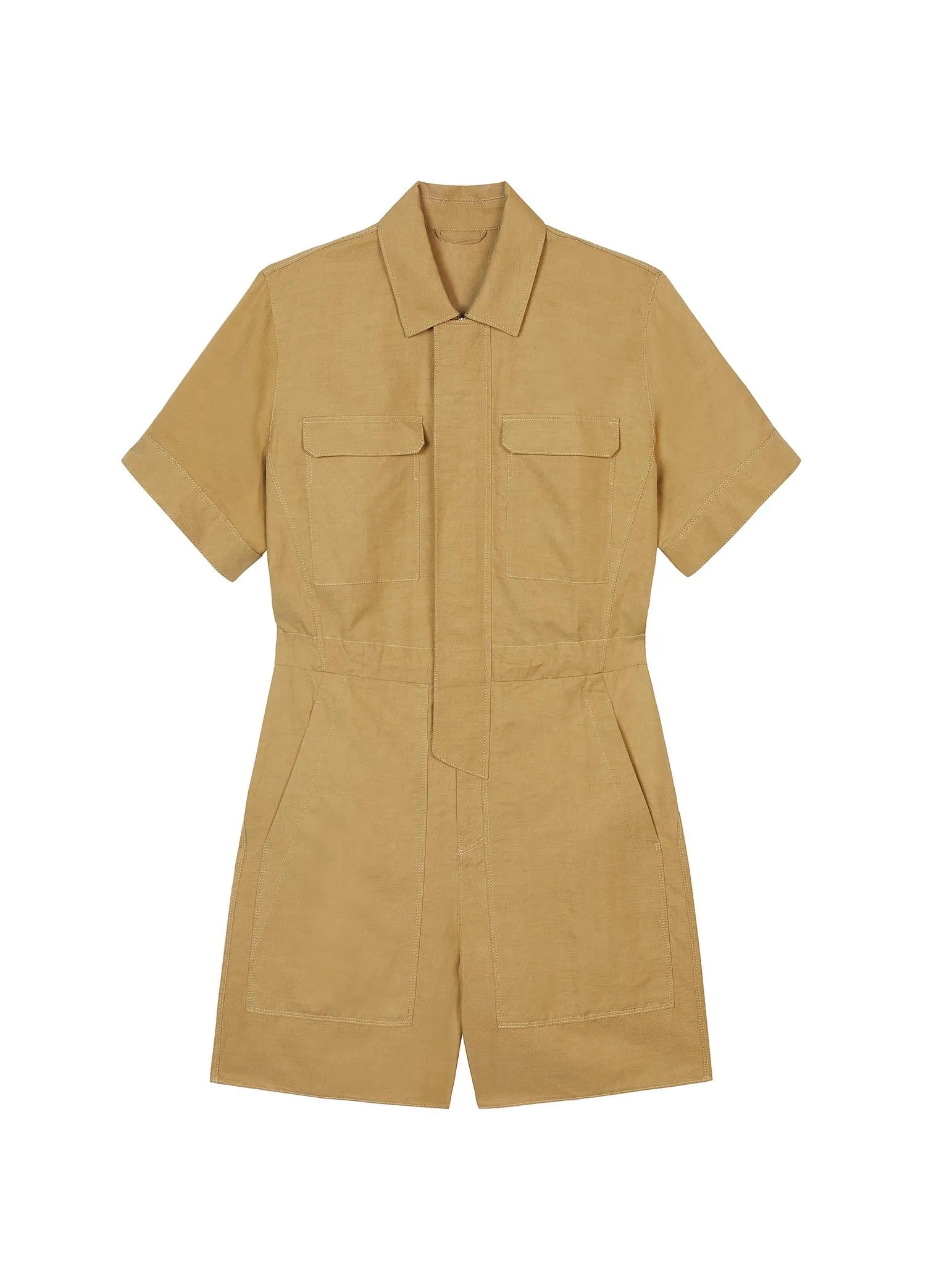 Jumpsuits / JNBY Solid Short Sleeve Jumpsuit